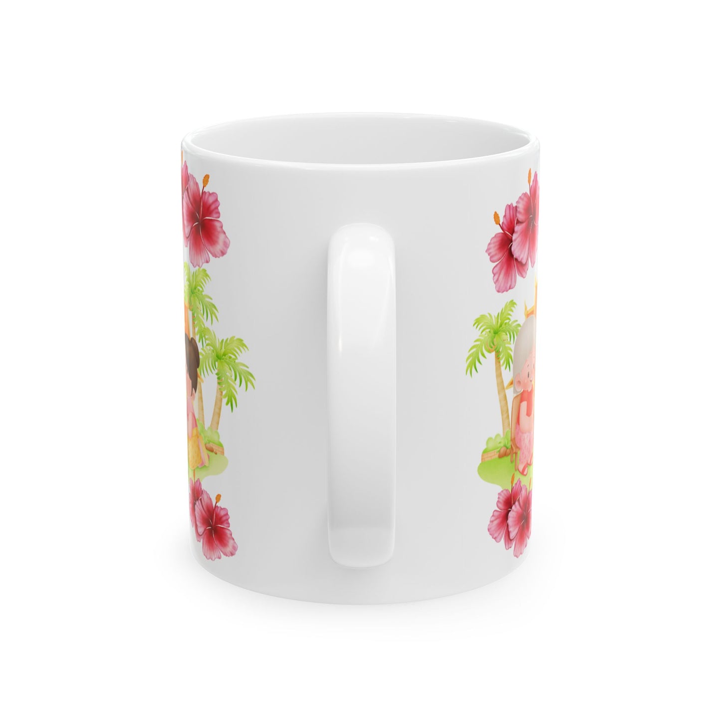Happy Tuesday Ceramic Mug - Cute Tropical Design for Coffee Lovers