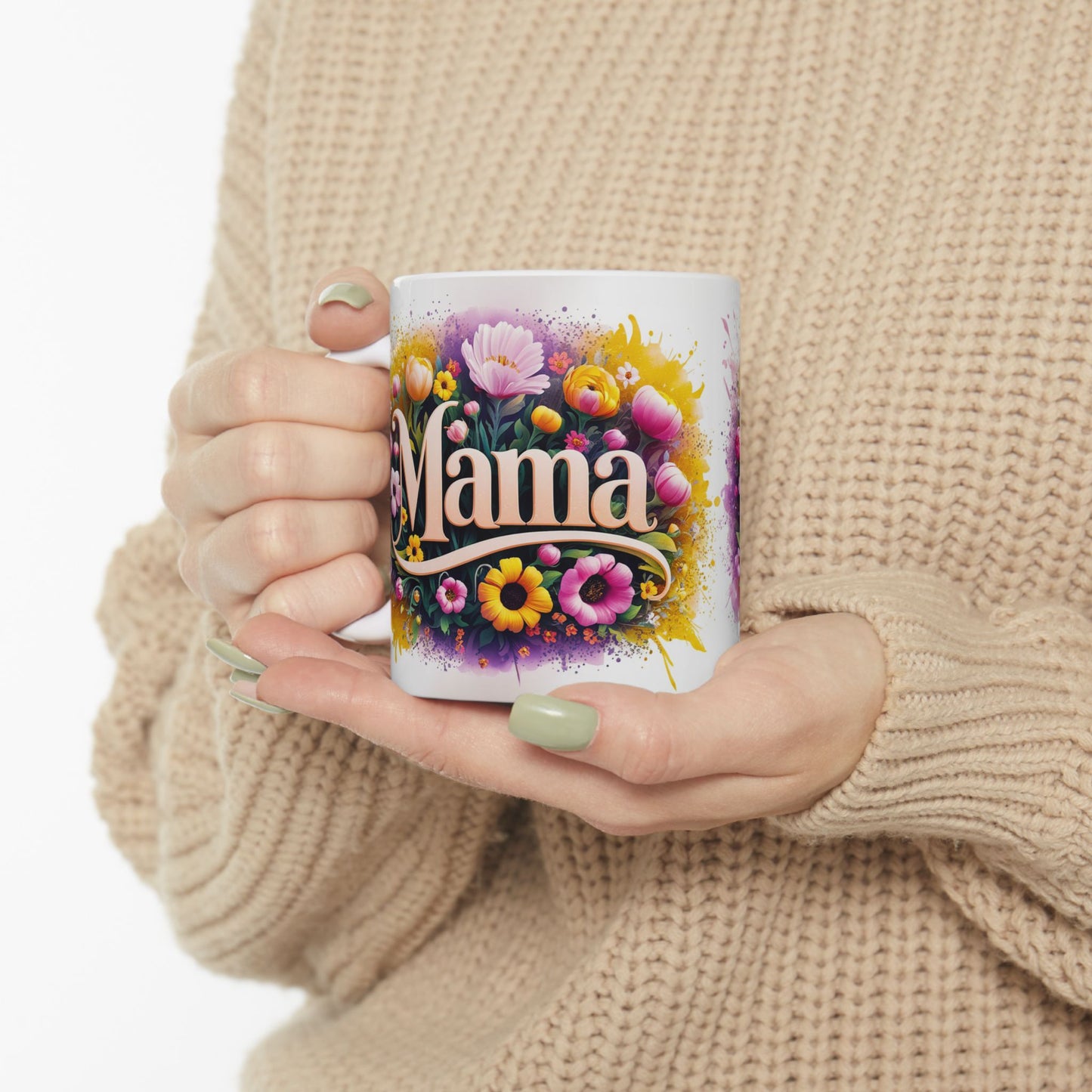 Floral Mama Ceramic Mug - 11oz Perfect Gift for Mother's Day