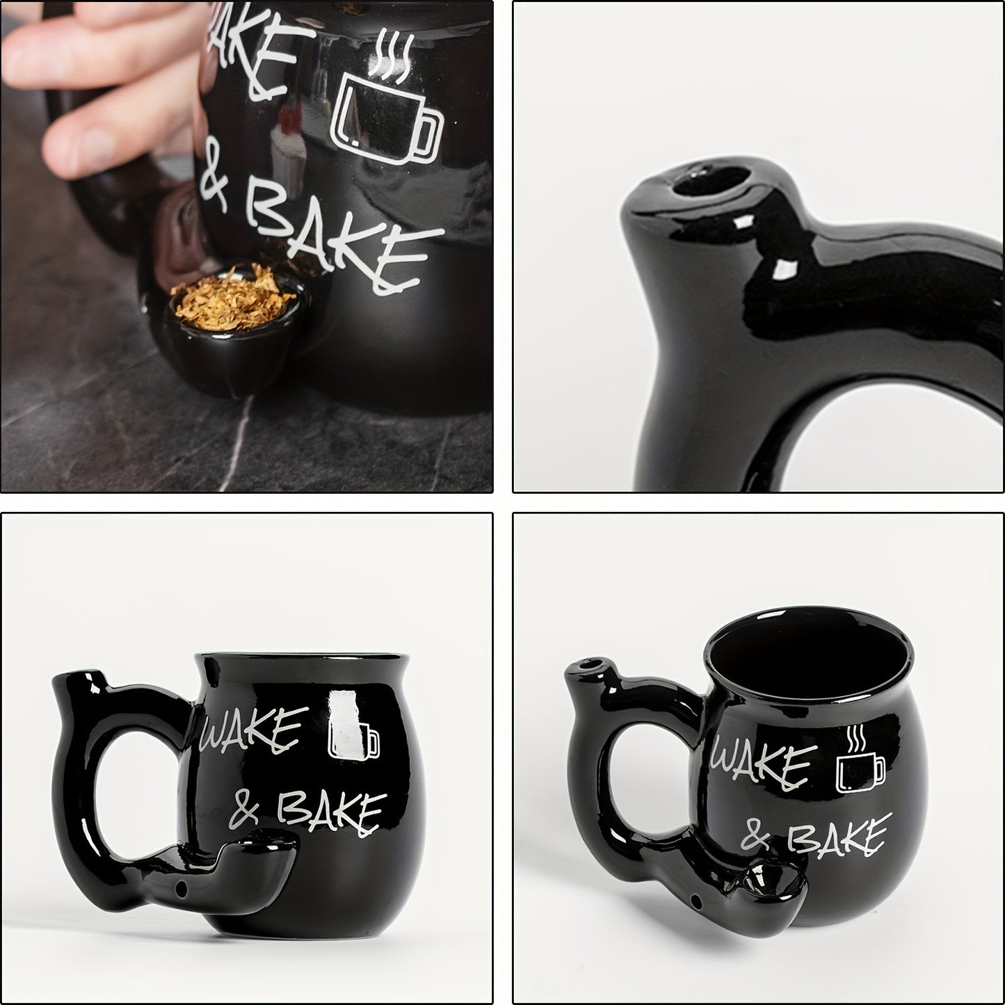 Wake & Bake 911 (Multifunctional Ceramic Smoking Coffee) Mug