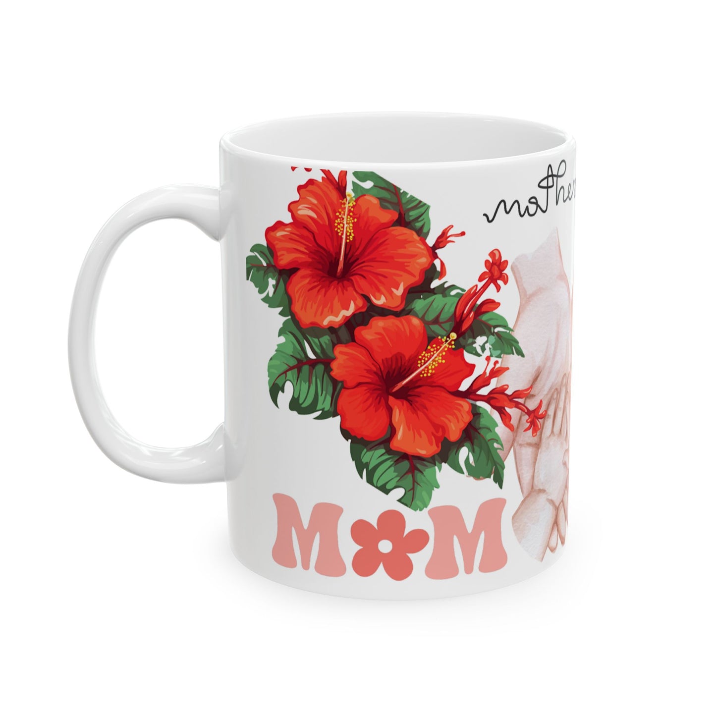Mother's Love Floral Ceramic Mug - Perfect Gift for Mom