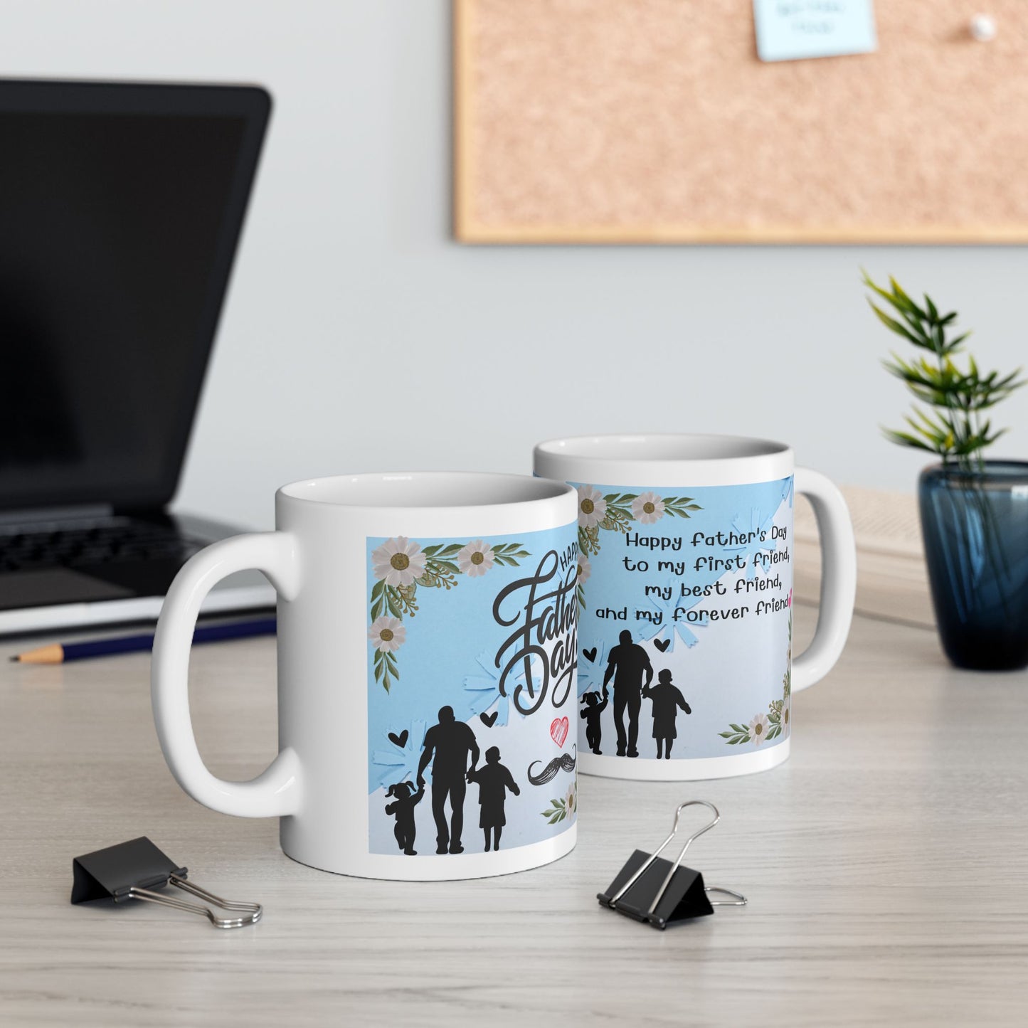 Happy Father's Day Ceramic Mug - Inspirational Gift for Dads
