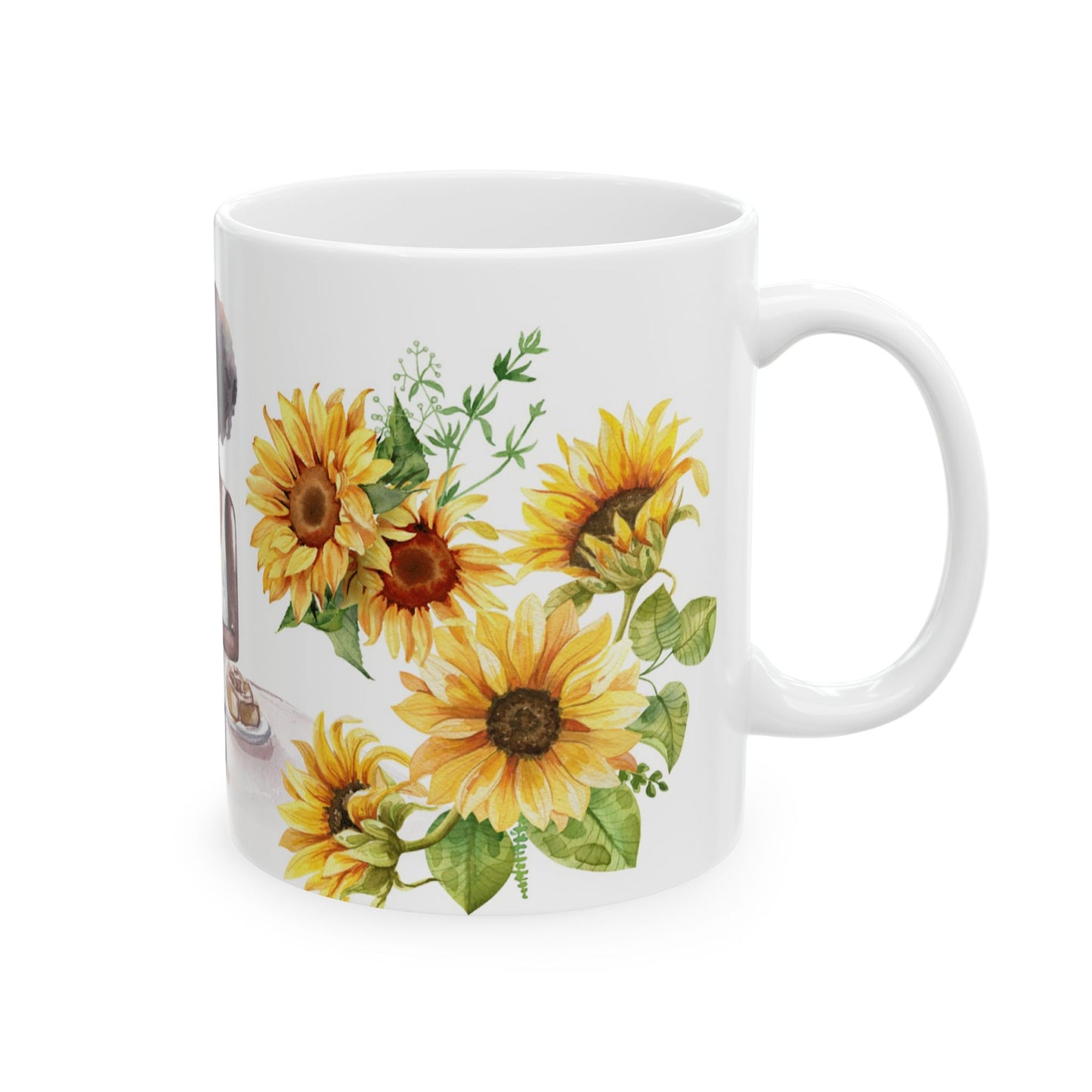 Heartwarming Mother's Day Ceramic Mug - Sunflower Design