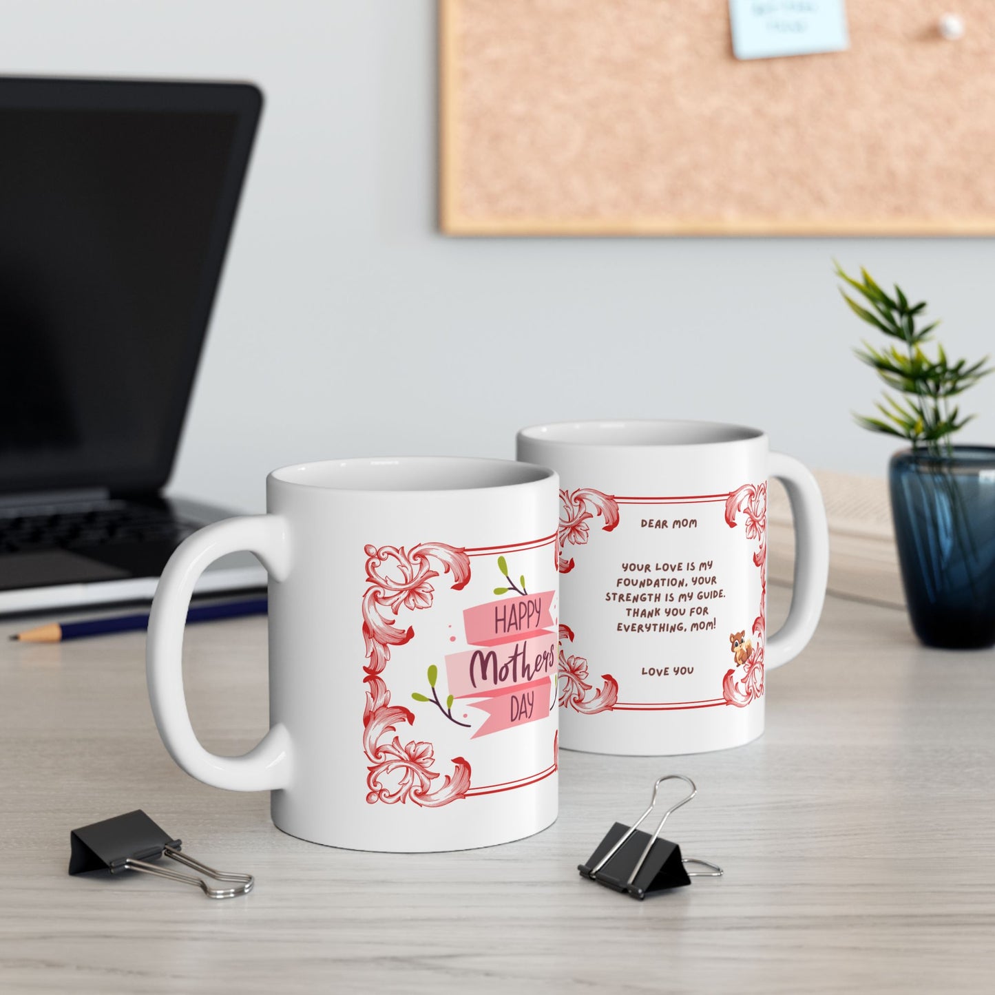Floral Inspirational Ceramic Mug - Perfect Gift for Loved Ones