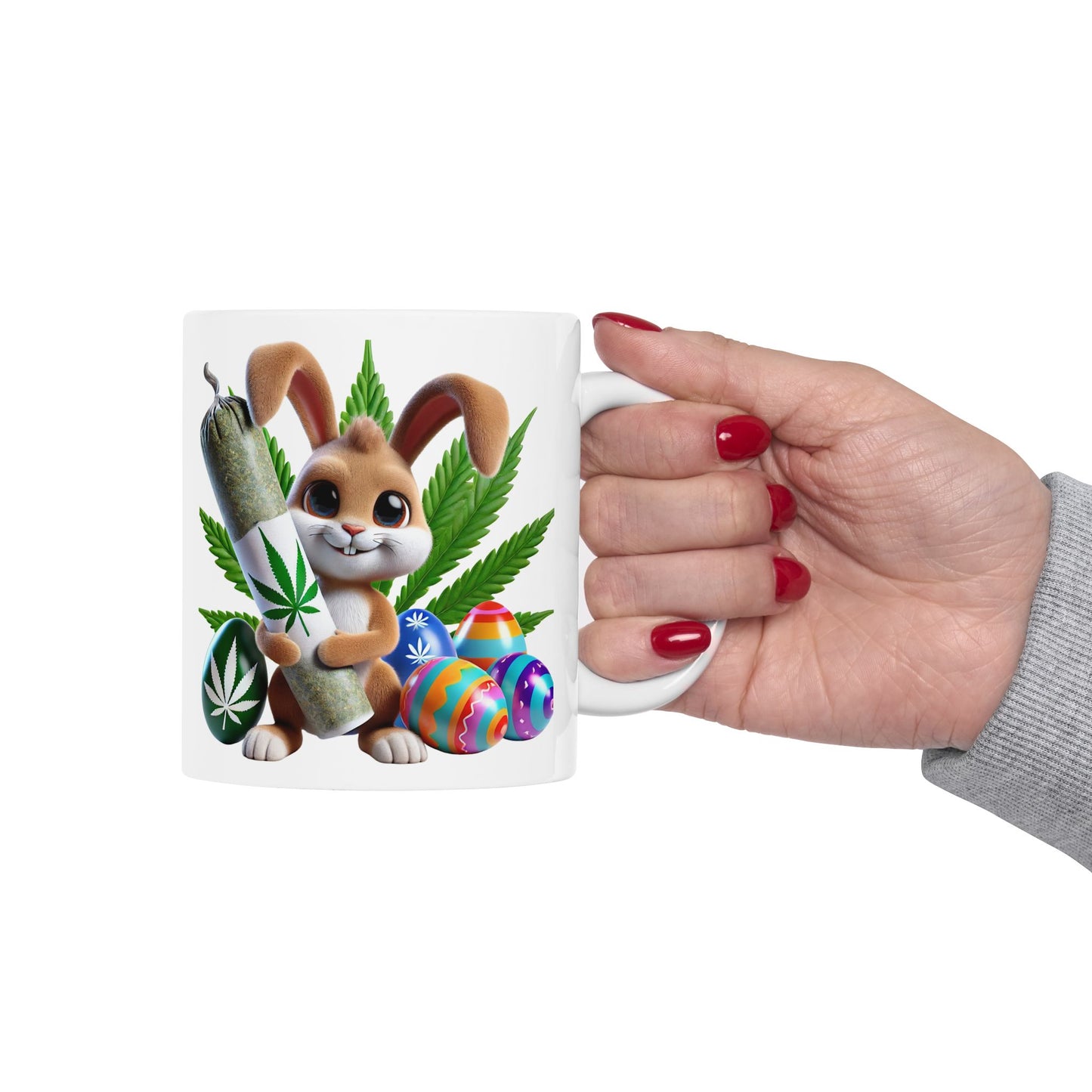 Colorful Cannabis-Inspired Ceramic Mug - Perfect for Stoners and Chill Vibes