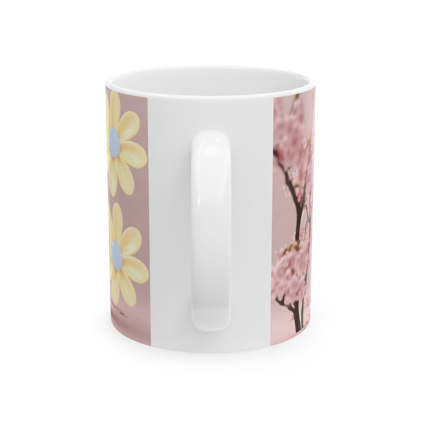 Mother's Day Ceramic Mug - Pink Floral Design for Mama
