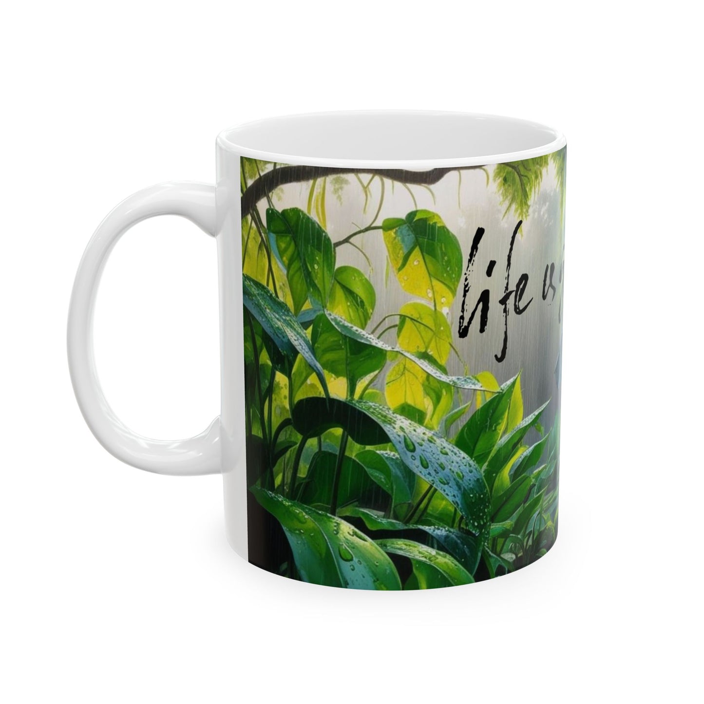 Life is Good Nature-Inspired Ceramic Mug Perfect for Outdoor Lovers & Relaxation