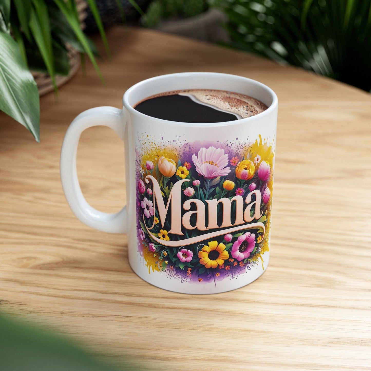 Floral Mama Ceramic Mug - 11oz Perfect Gift for Mother's Day