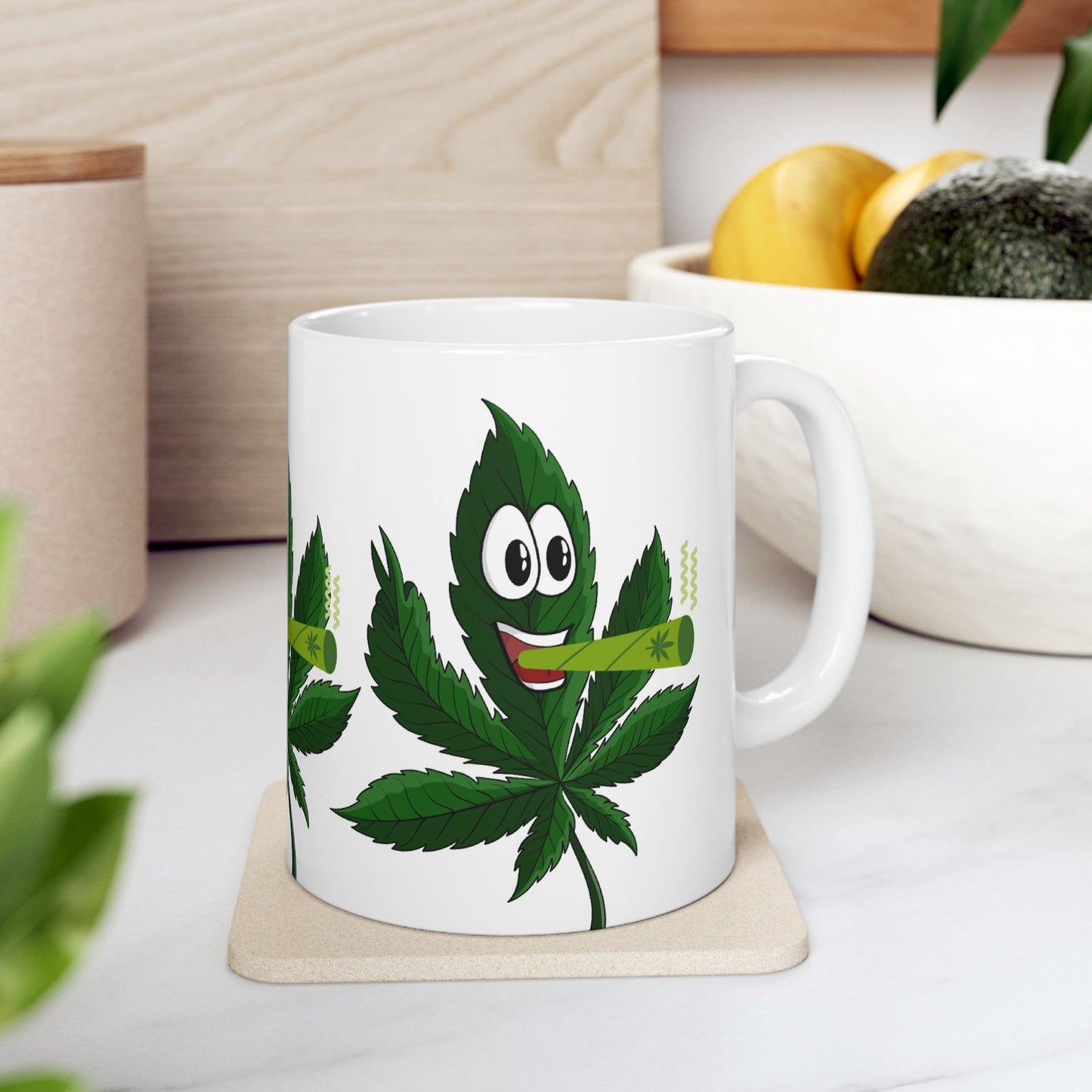 Funny Cannabis Leaf Mug - 11oz Perfect for Stoners & Gifting