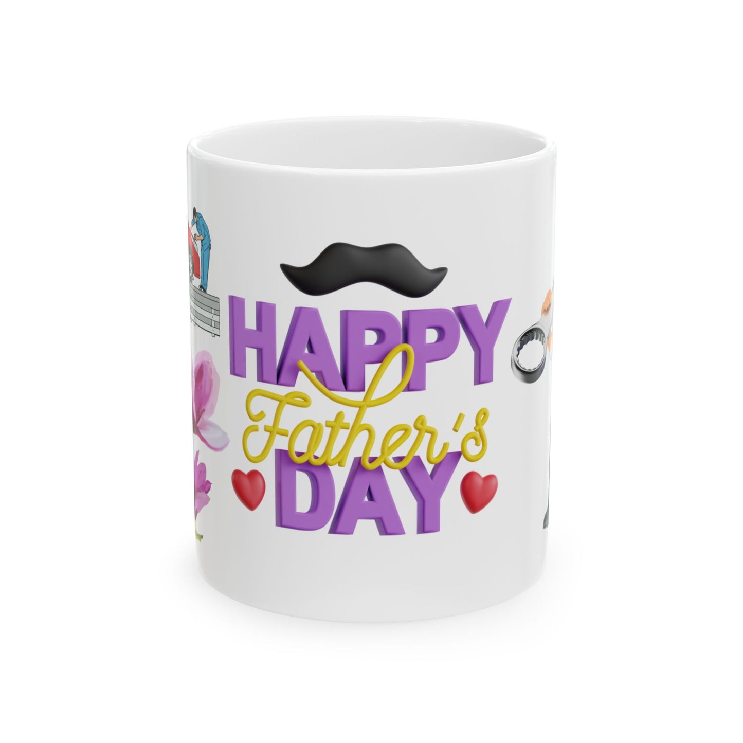 Happy Father's Day Ceramic Mug - Perfect Gift for Dads