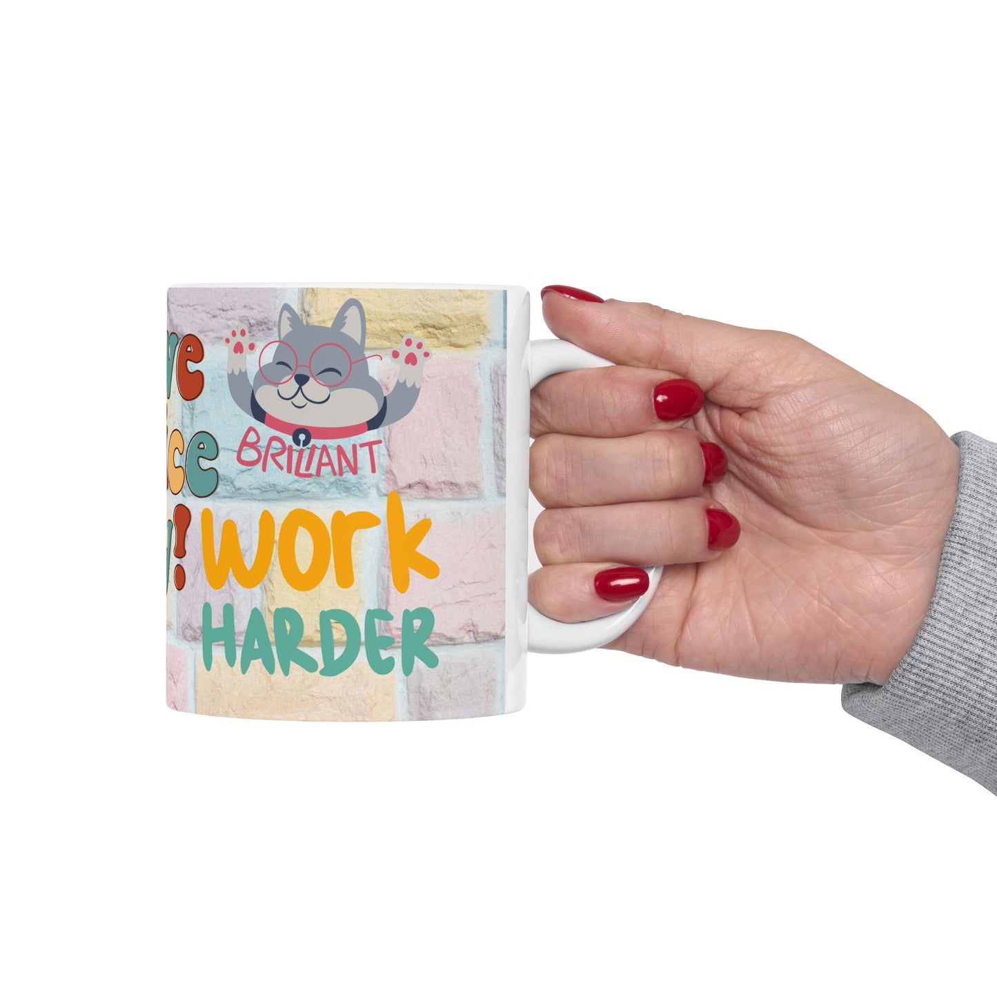 Cheerful Ceramic Mug - "Have a Nice Day!" Inspirational Coffee Cup