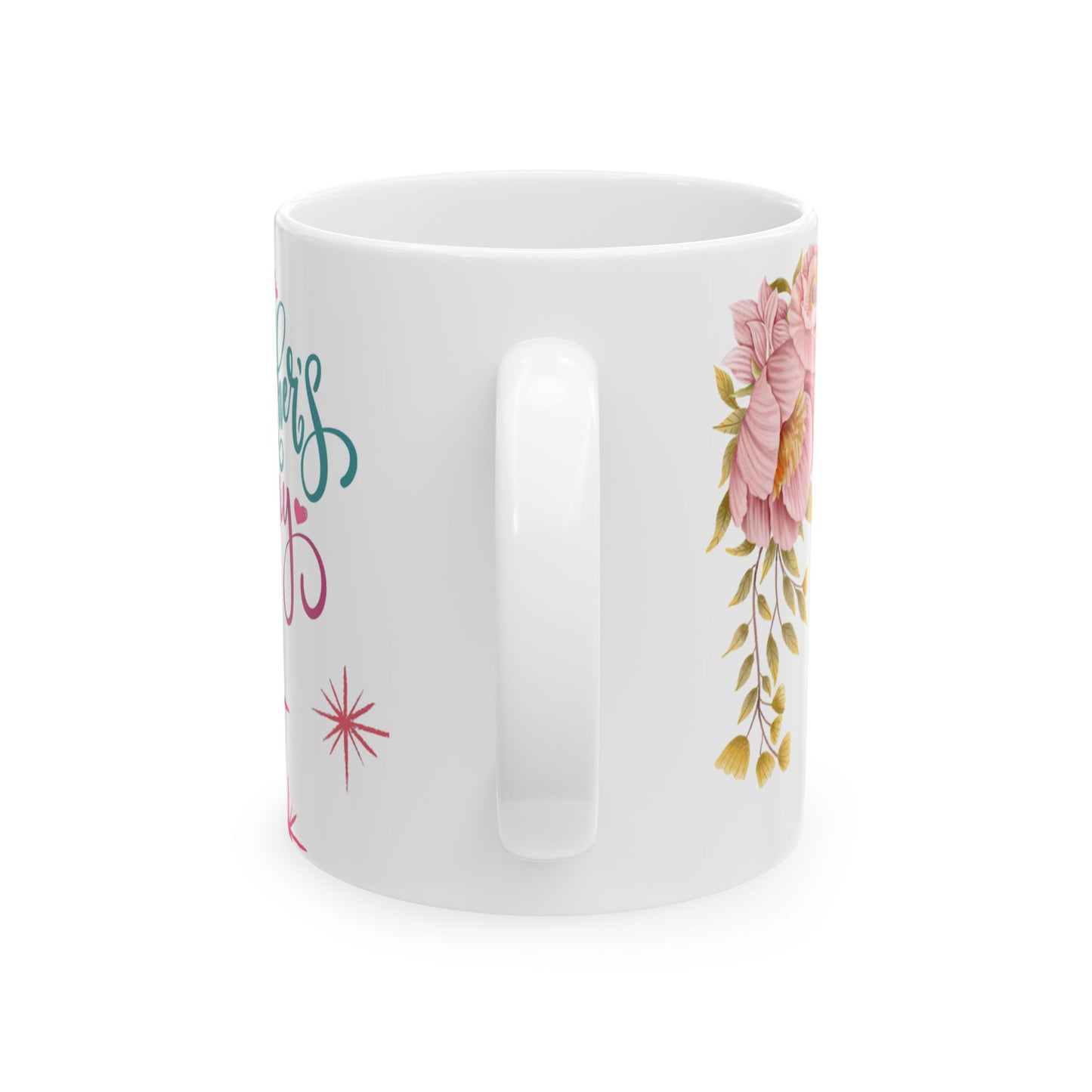 Romantic Floral Ceramic Mug | 11oz Perfect Gift for Couples