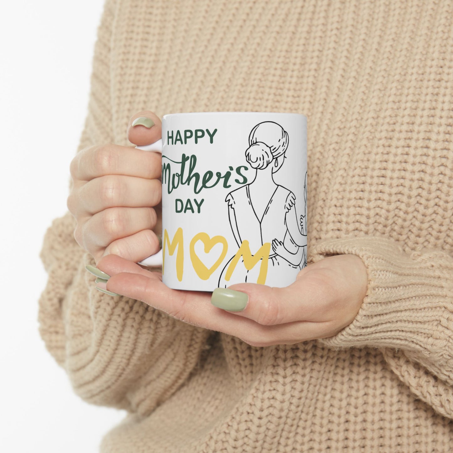 Mother's Day Ceramic Mug - Heartwarming Floral Design