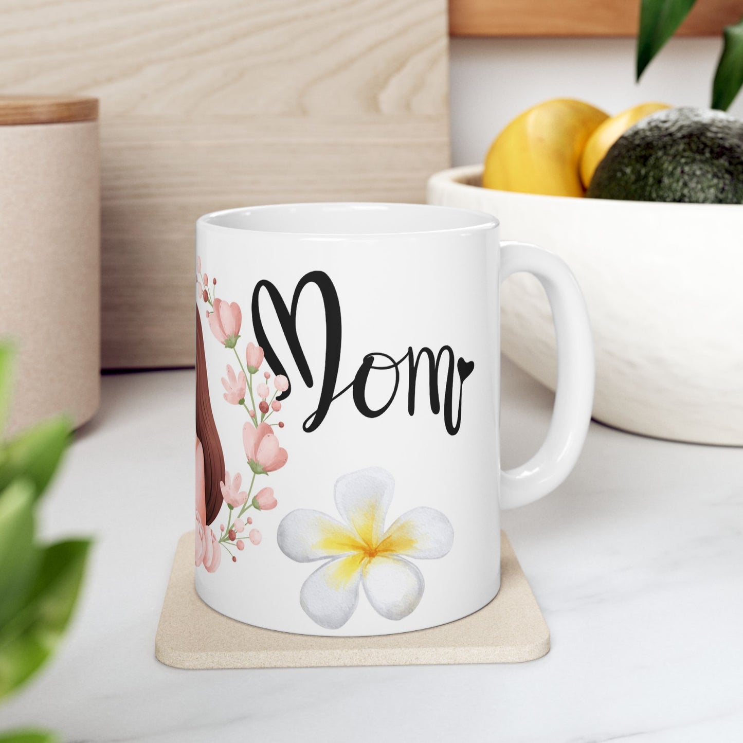 Mother's Day Floral Ceramic Mug | 11oz Sweet Mom Design