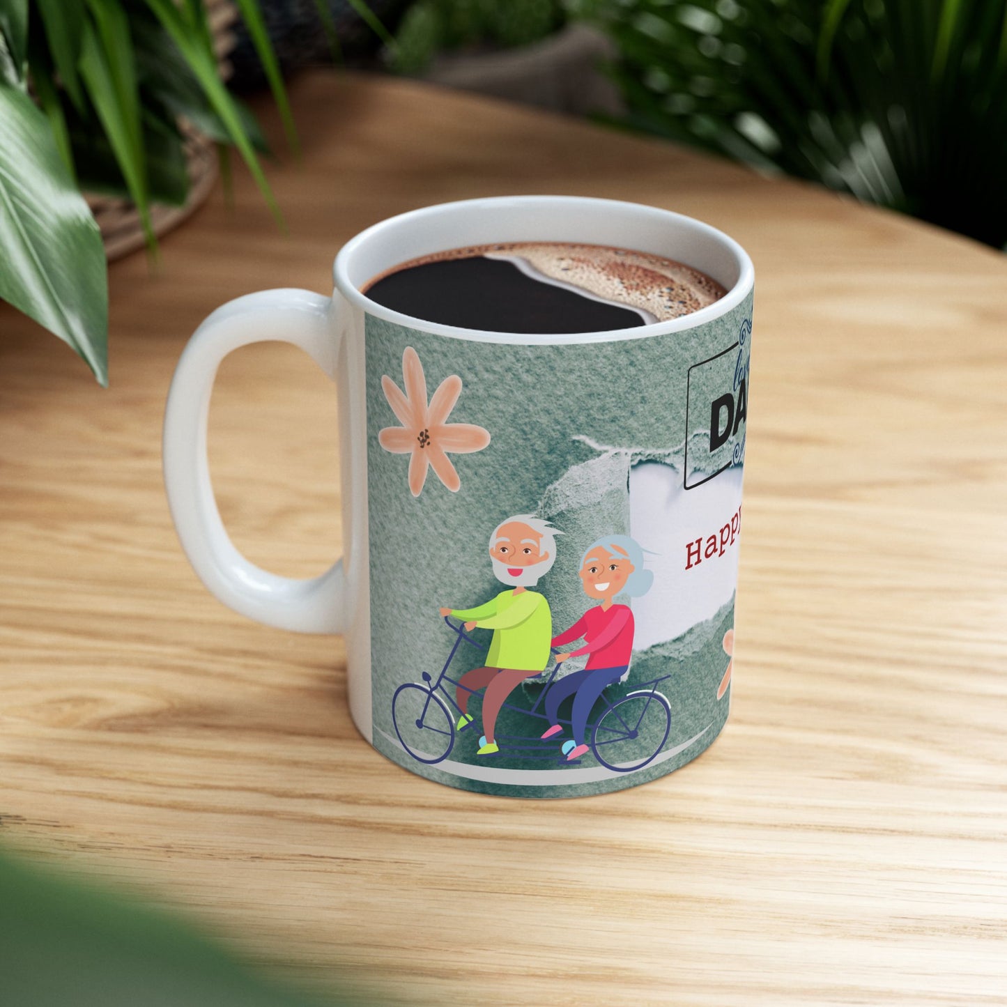 Personalized Father's Day Ceramic Mug - 'Love You Daddy' Design