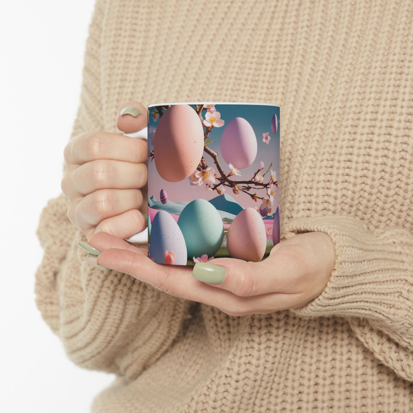 Colorful Easter Egg Spring Blossom Mug