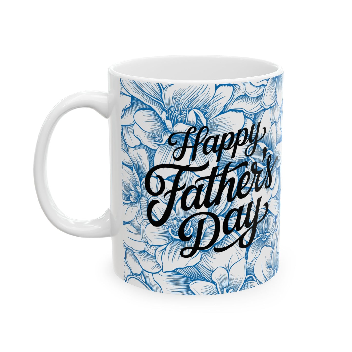 Floral Father's Day Ceramic Mug - Happy Father's Day Gift
