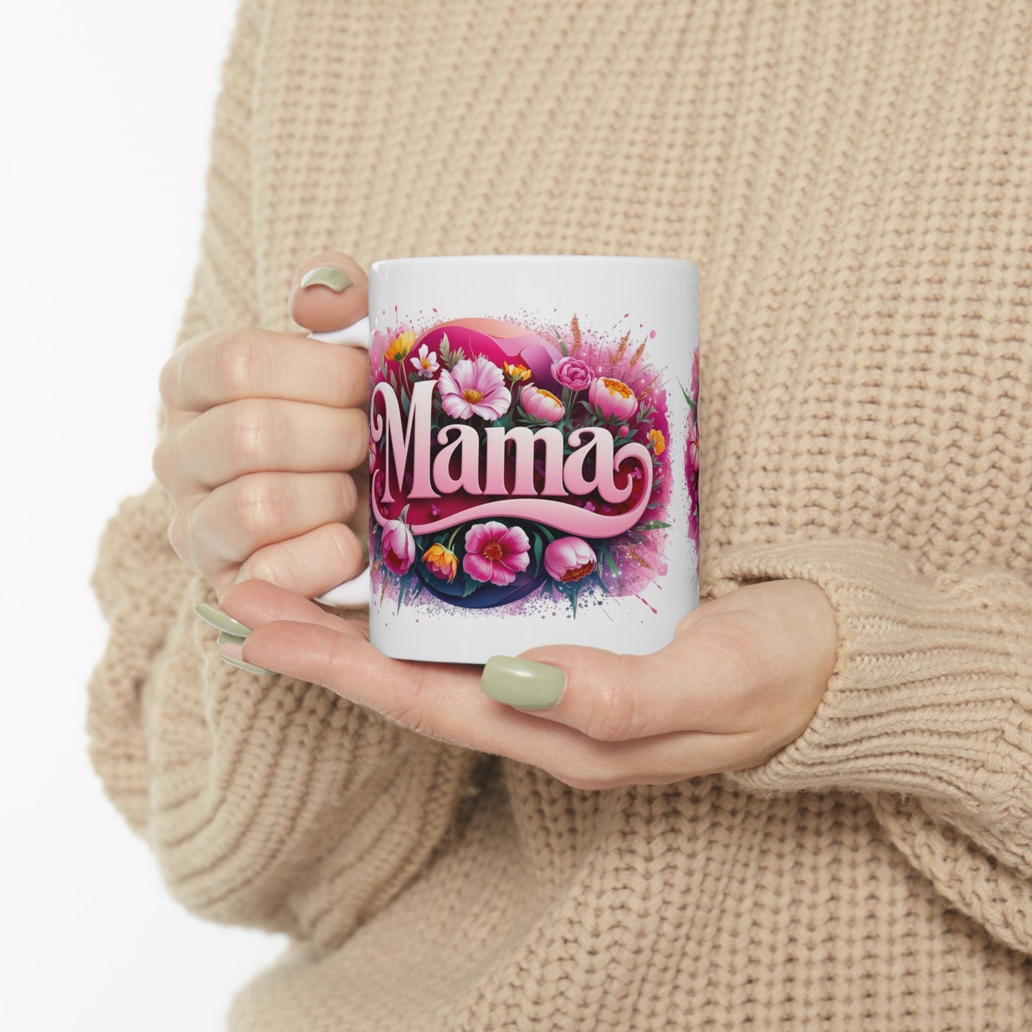 Floral Mama Ceramic Mug - Perfect Gift for Mother's Day, Birthdays & Family Celebrations