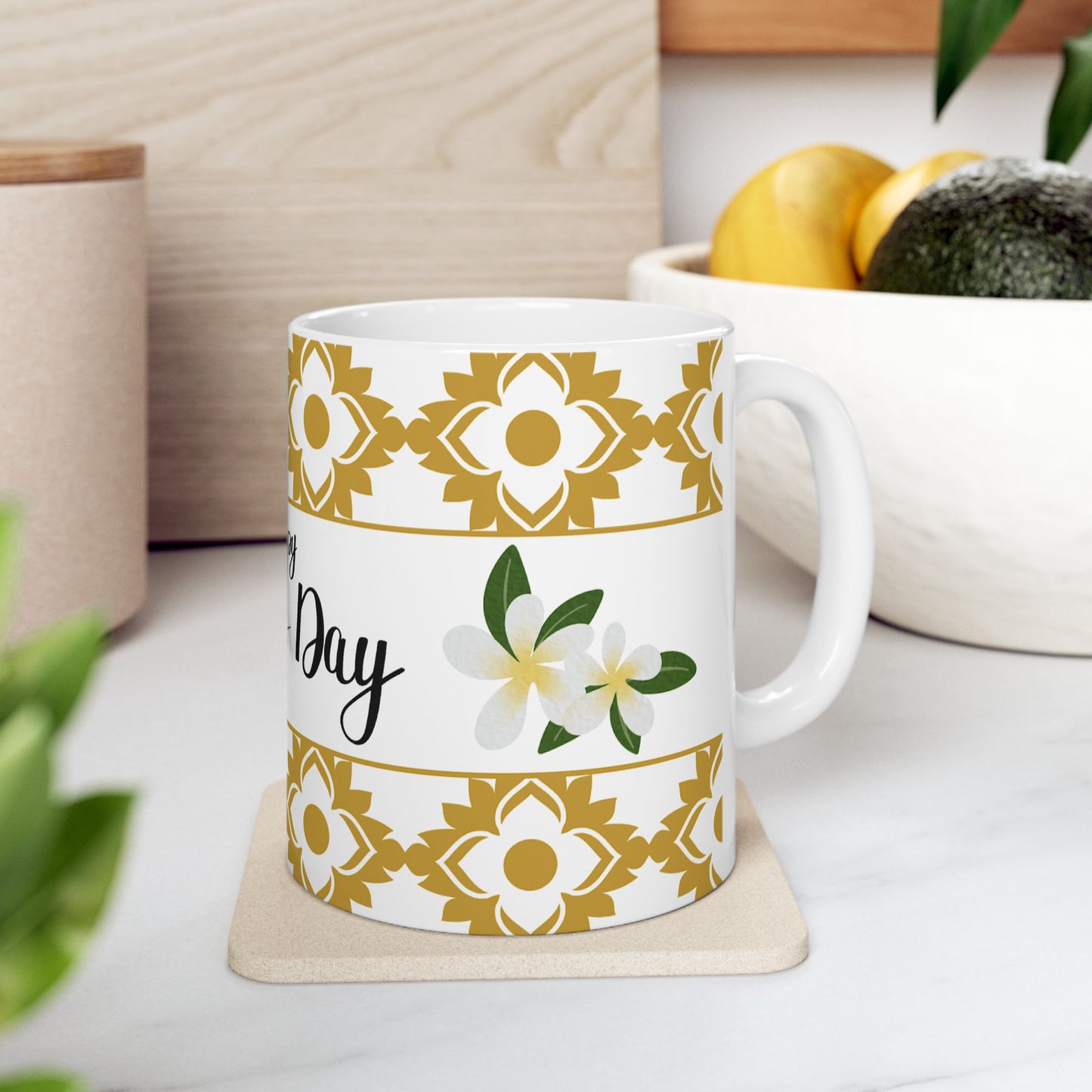 Happy Mother's Day Floral Ceramic Mug - Perfect Gift for Mom