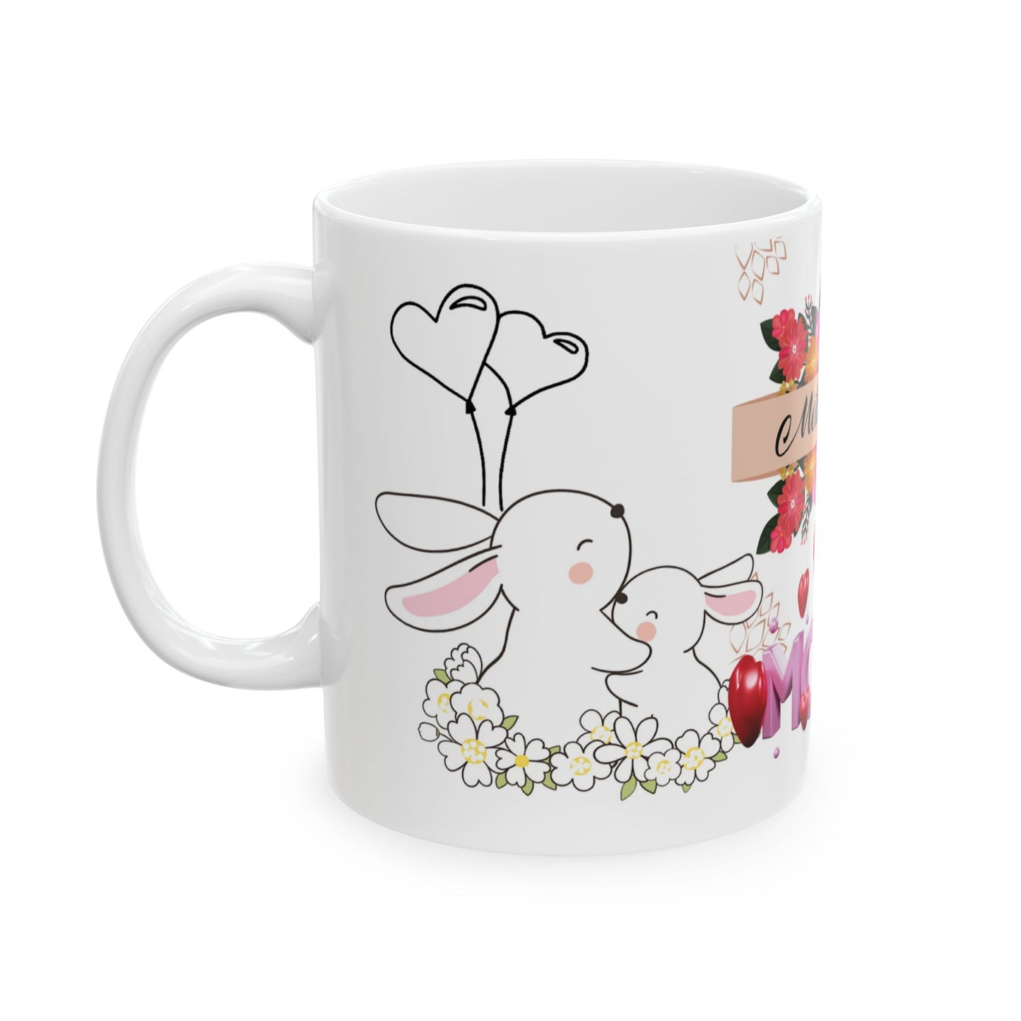 Mother's Day Floral Ceramic Mug - Heartfelt Gift for Mom