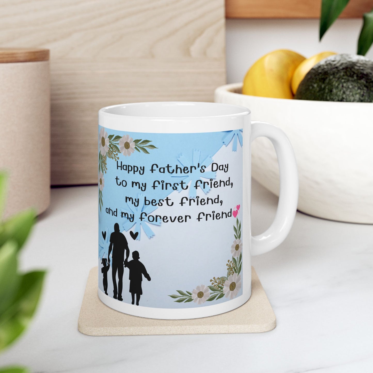 Happy Father's Day Ceramic Mug - Inspirational Gift for Dads