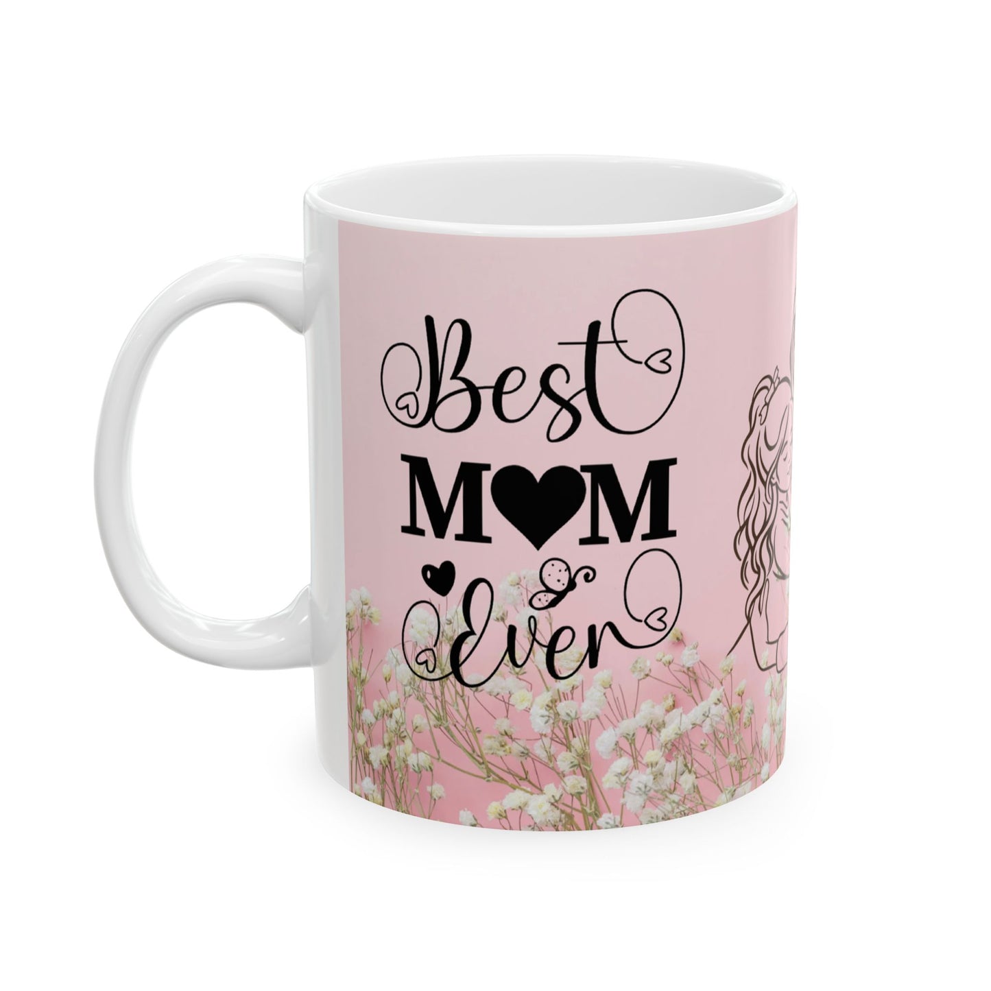Mom & Daughter Floral Ceramic Mug - Perfect Gift for Mother's Day and Special Moments