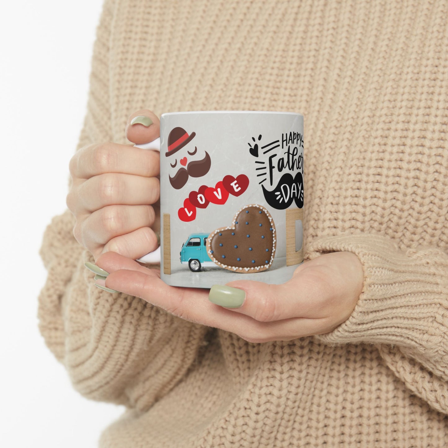 Happy Father's Day Ceramic Mug - Perfect Gift for Dads, Coffee Lovers, Tea Mugs, Personalized Present, Father’s Day Celebration