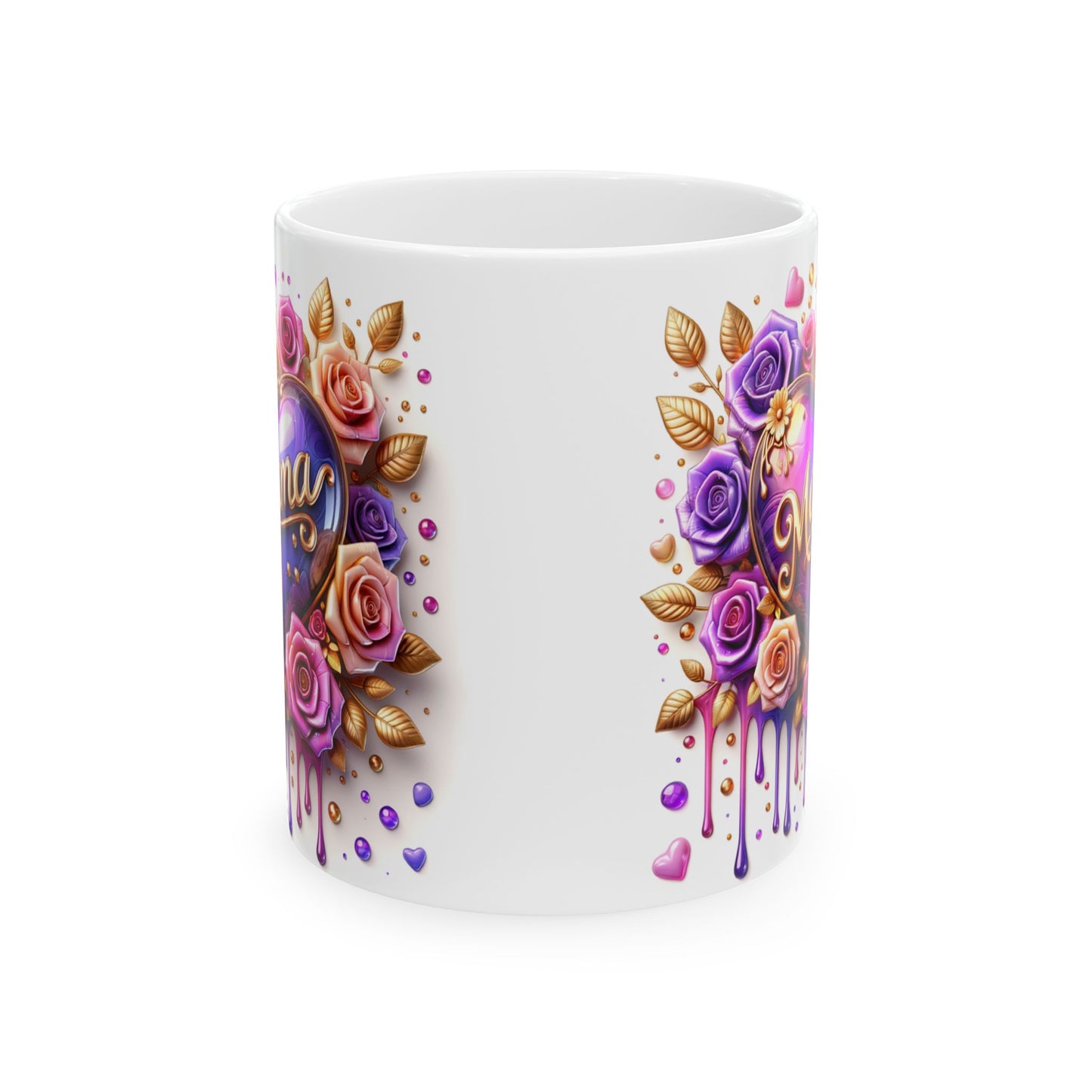 Elegant Floral Ceramic Mug - Perfect Gift for Her