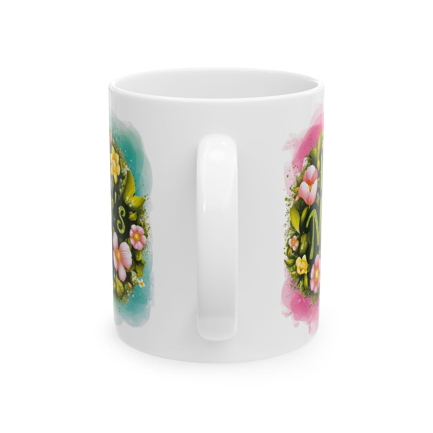 Happy Mother's Day Floral Ceramic Mug - 11oz Perfect Gift for Moms