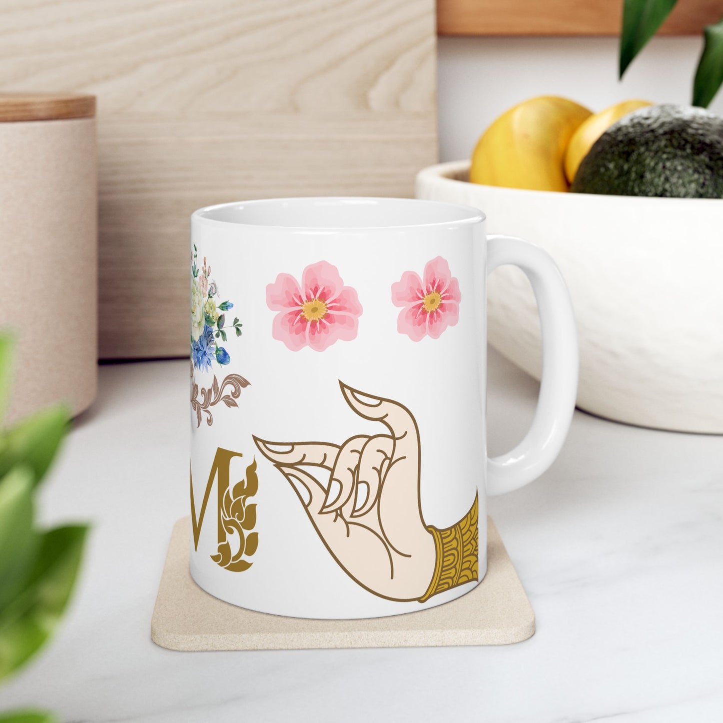 Floral Love for Mom Ceramic Mug - Perfect Gift for Mother's Day