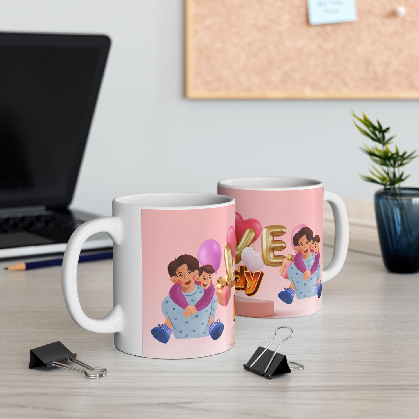 Love for Daddy Ceramic Mug - Cute Gift for Father's Day & Celebrations