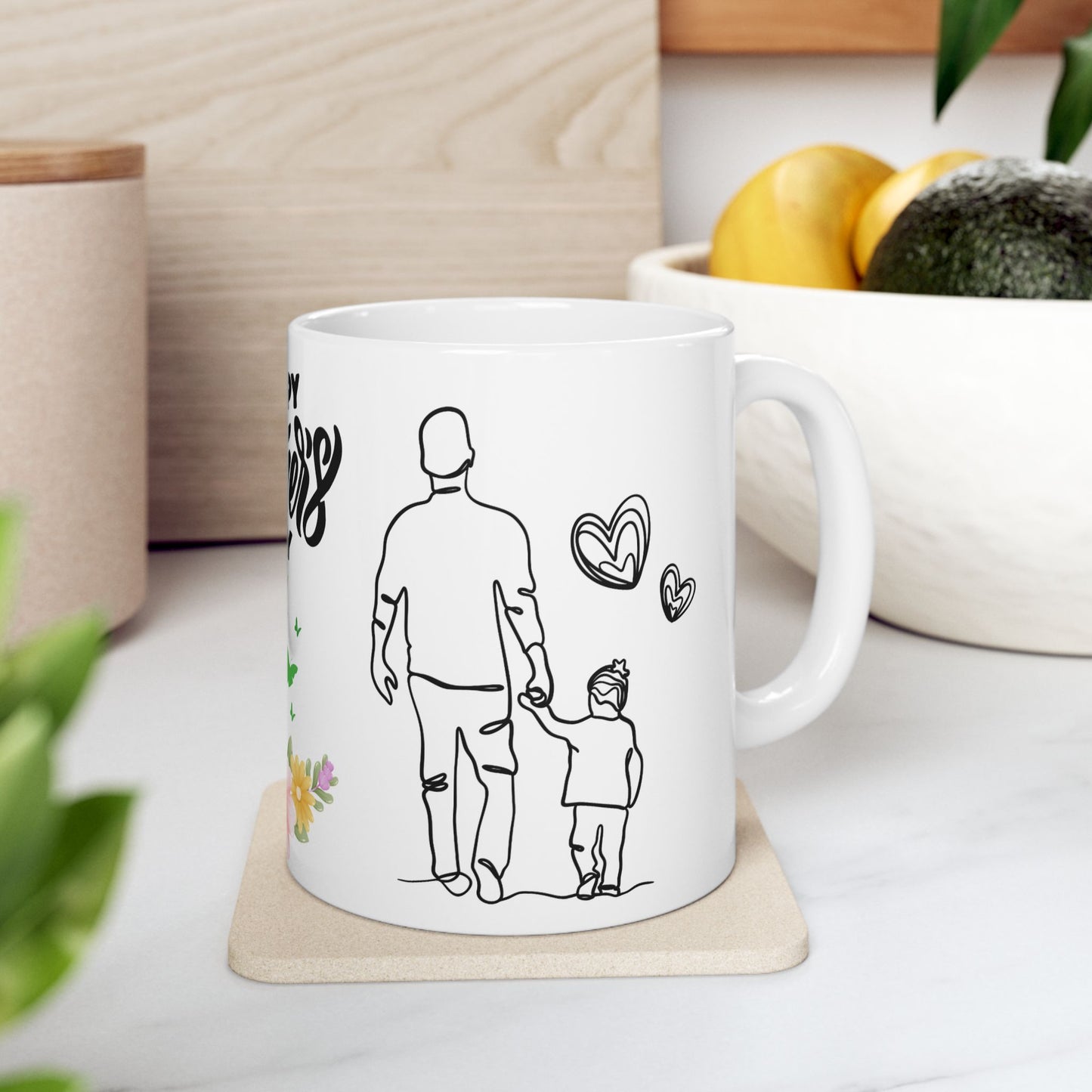 Happy Father's Day Ceramic Mug - Perfect Gift for Dad