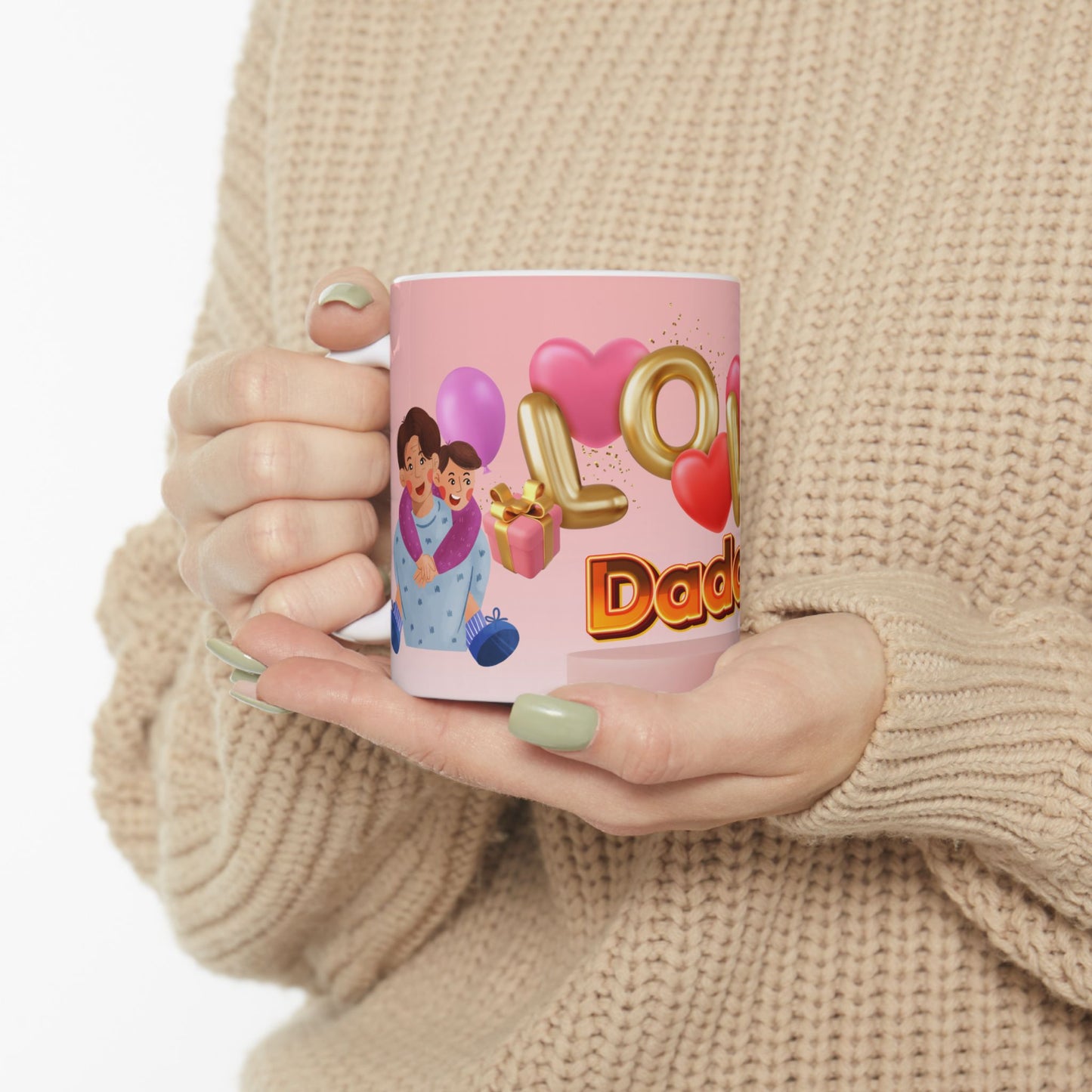 Love for Daddy Ceramic Mug - Cute Gift for Father's Day & Celebrations