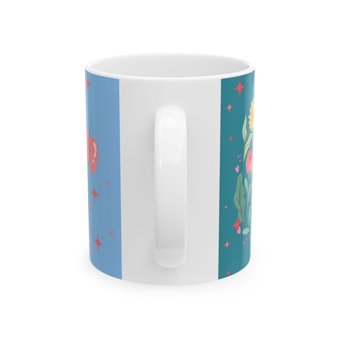 Floral Love Ceramic Mug - Perfect Gift for Friends & Special Occasions