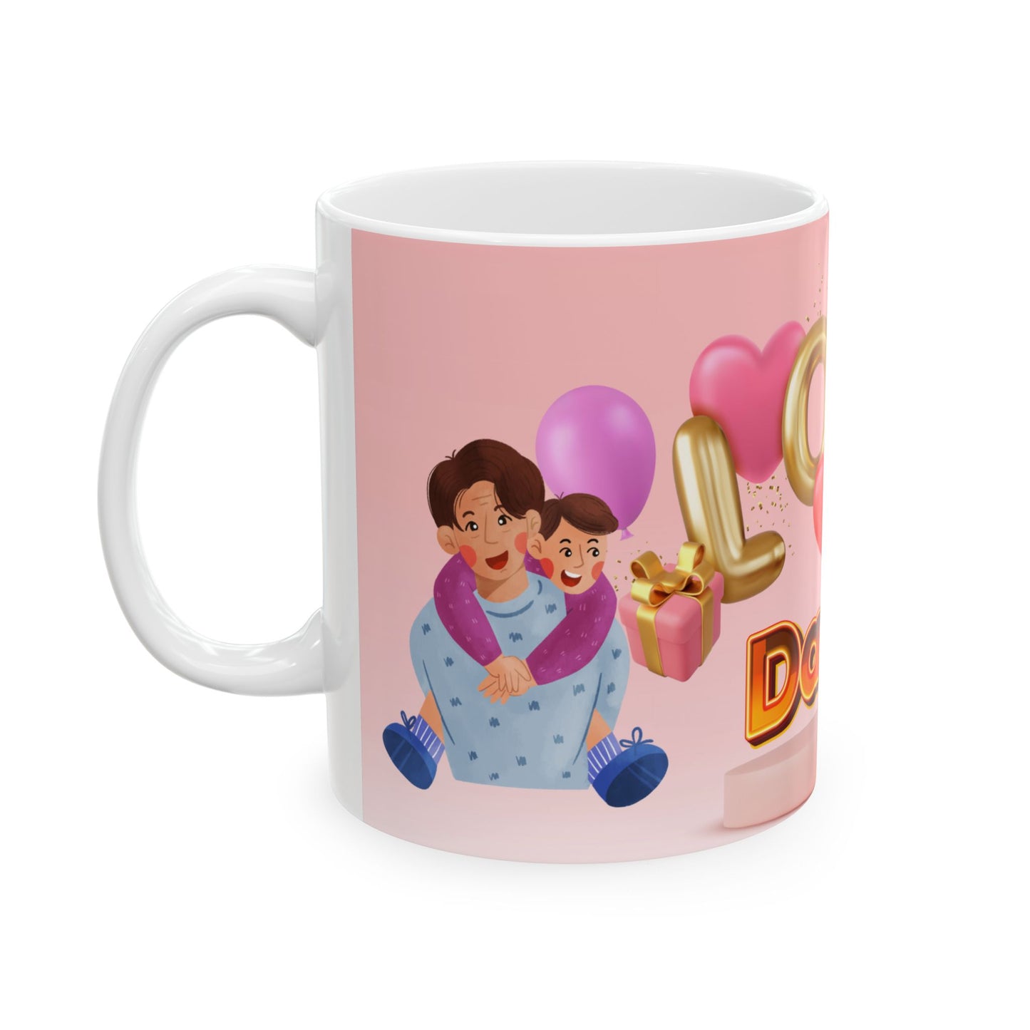 Love for Daddy Ceramic Mug - Cute Gift for Father's Day & Celebrations