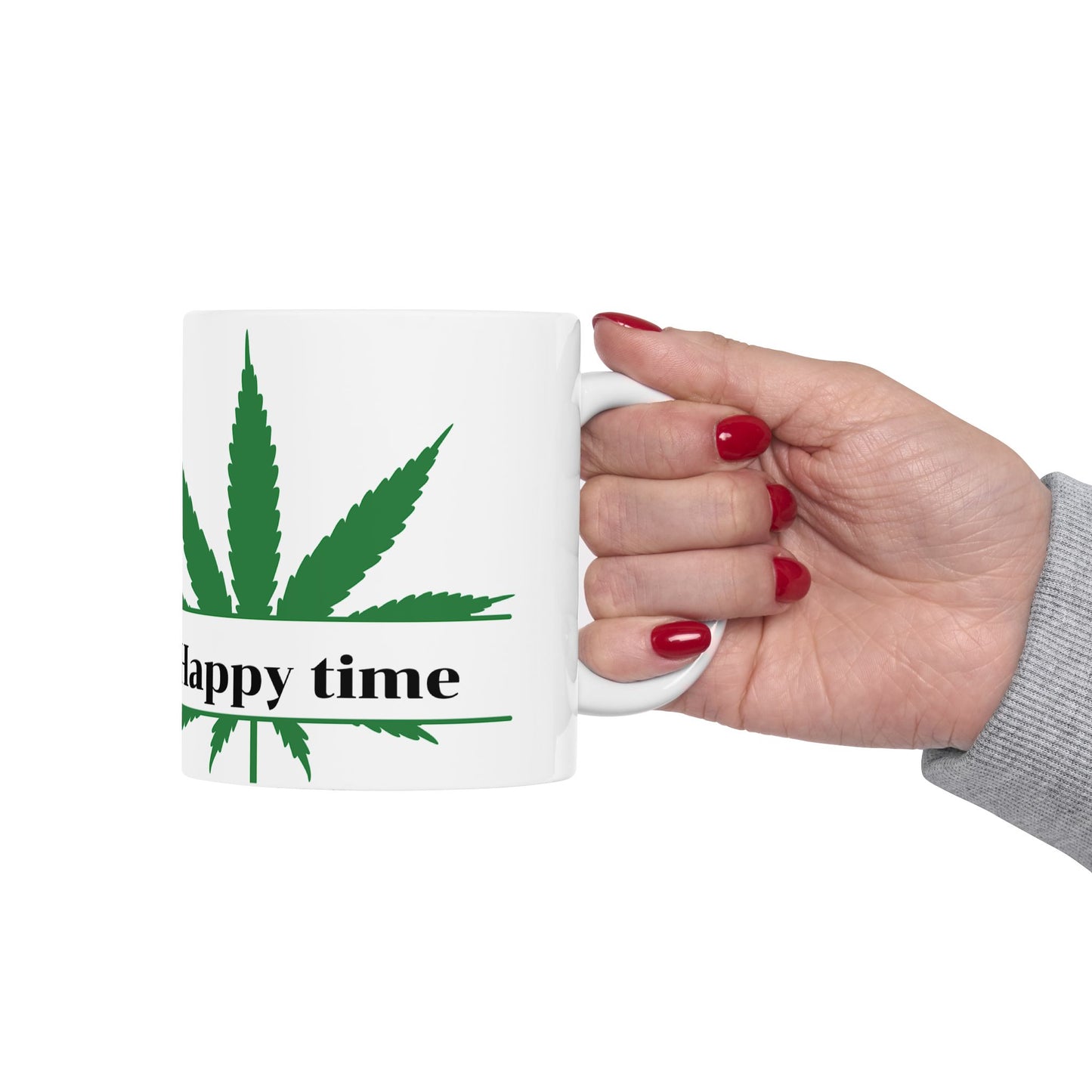 Happy 420 Cannabis Ceramic Mug - 11oz