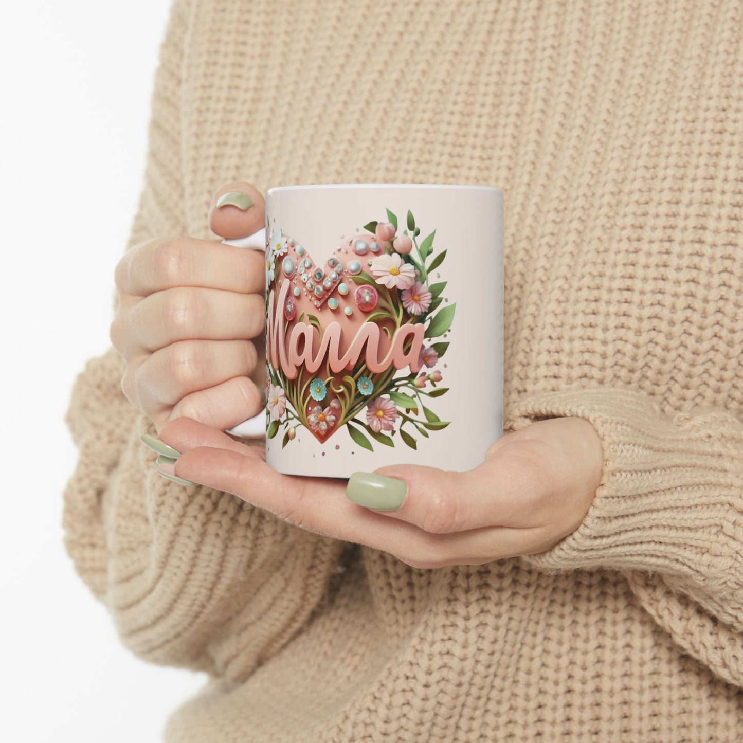 Floral "Mama" Ceramic Mug - Perfect Gift for Mother's Day & Special Occasions