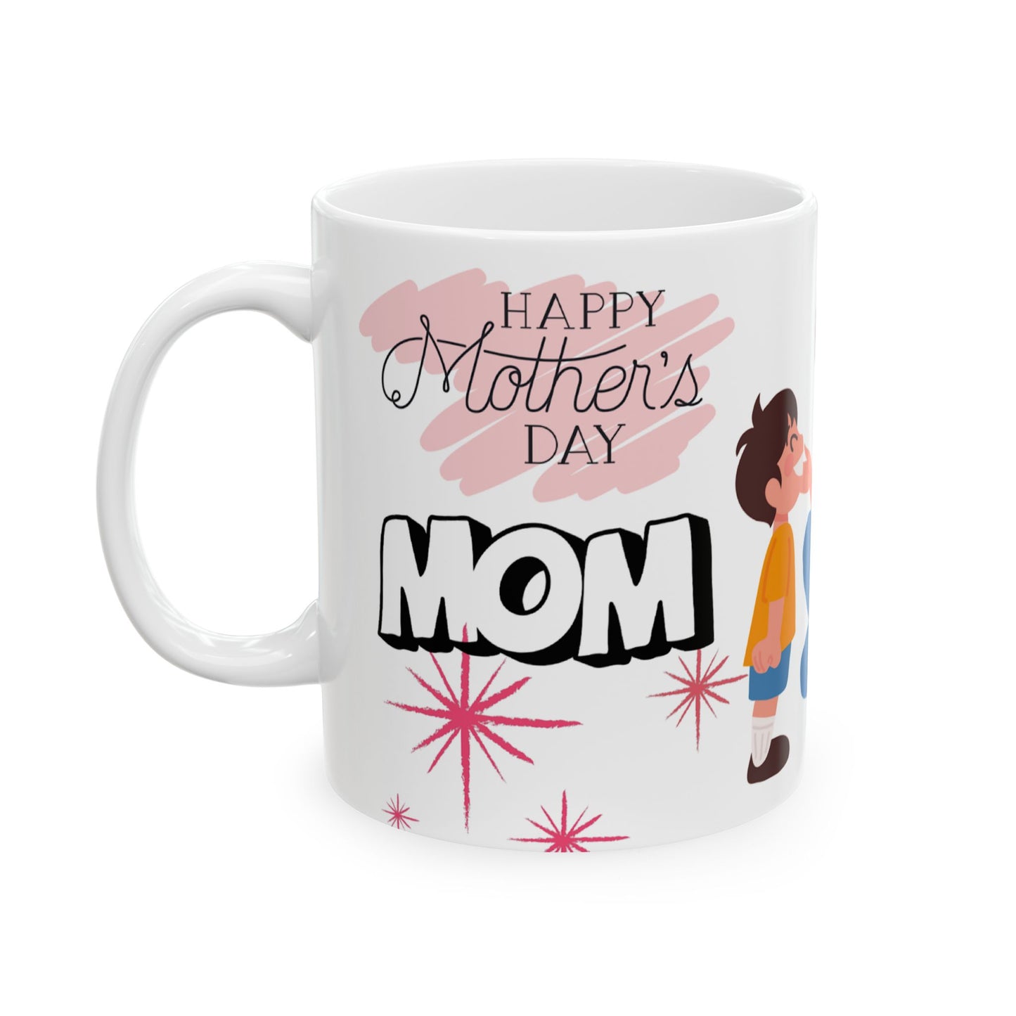 Mom Love Floral Ceramic Mug - Perfect Gift for Mother's Day & Special Occasions