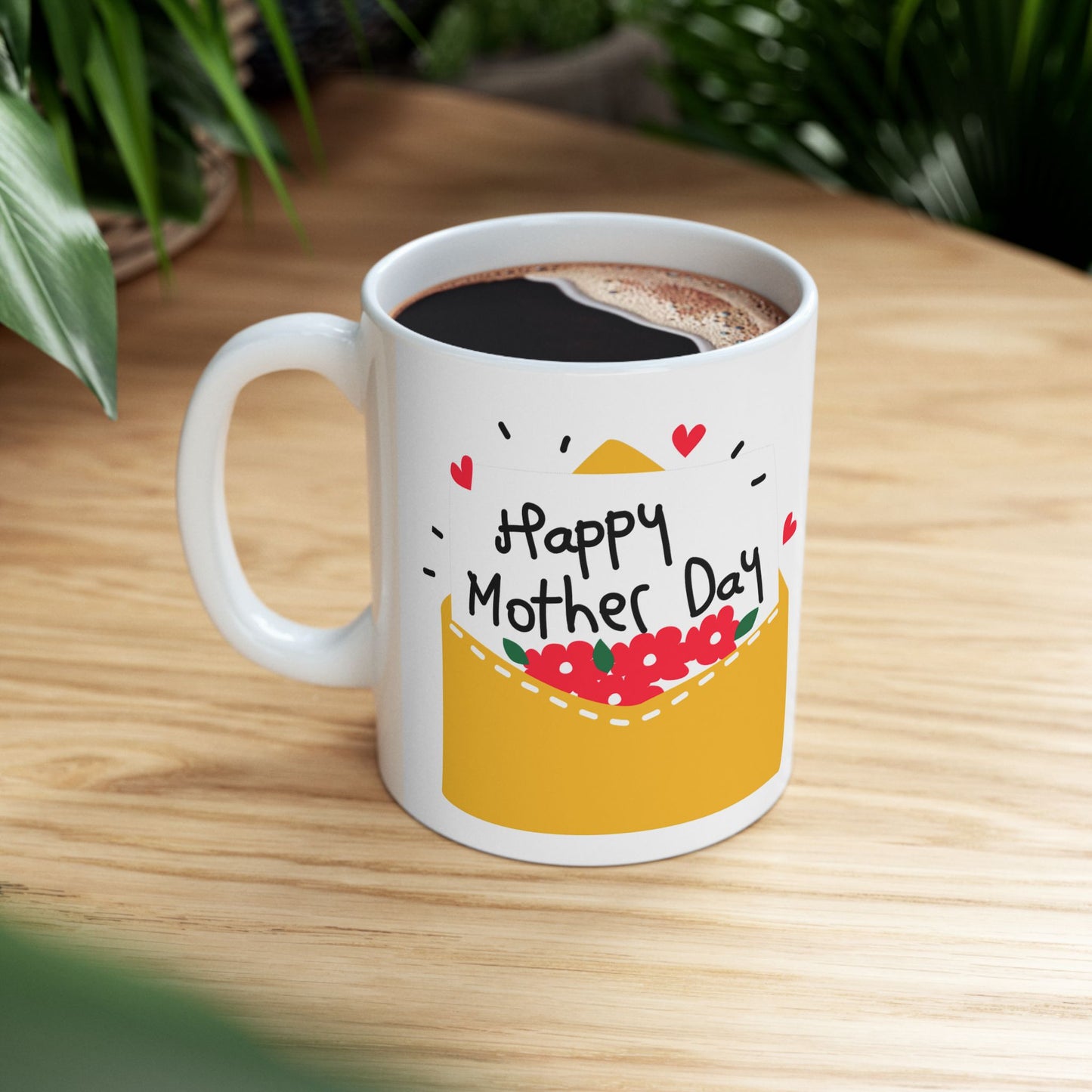 Happy Mother’s Day Ceramic Mug – 11oz Cute Gift for Mom
