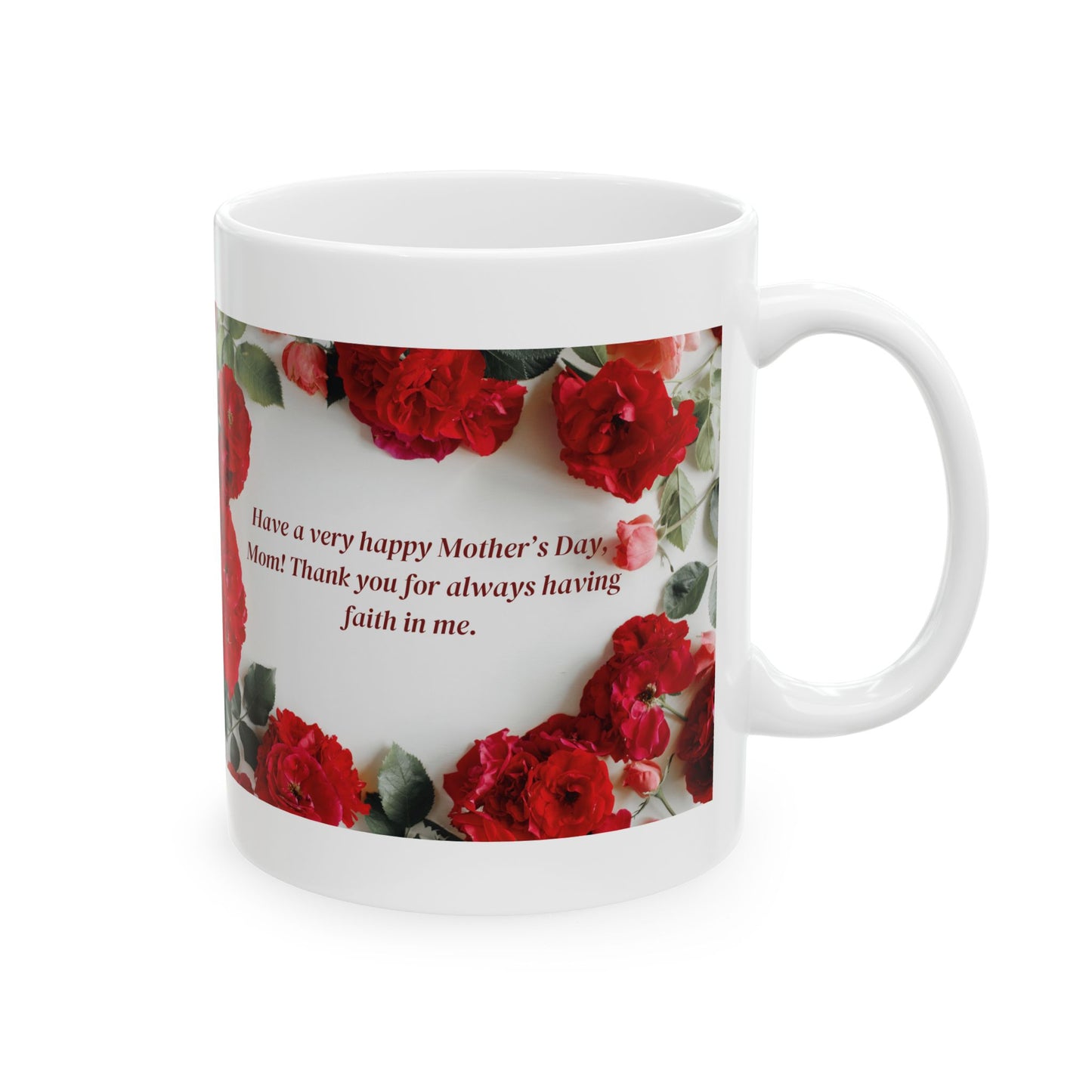 Floral Mother's Day Ceramic Mug Perfect Gift for Mom