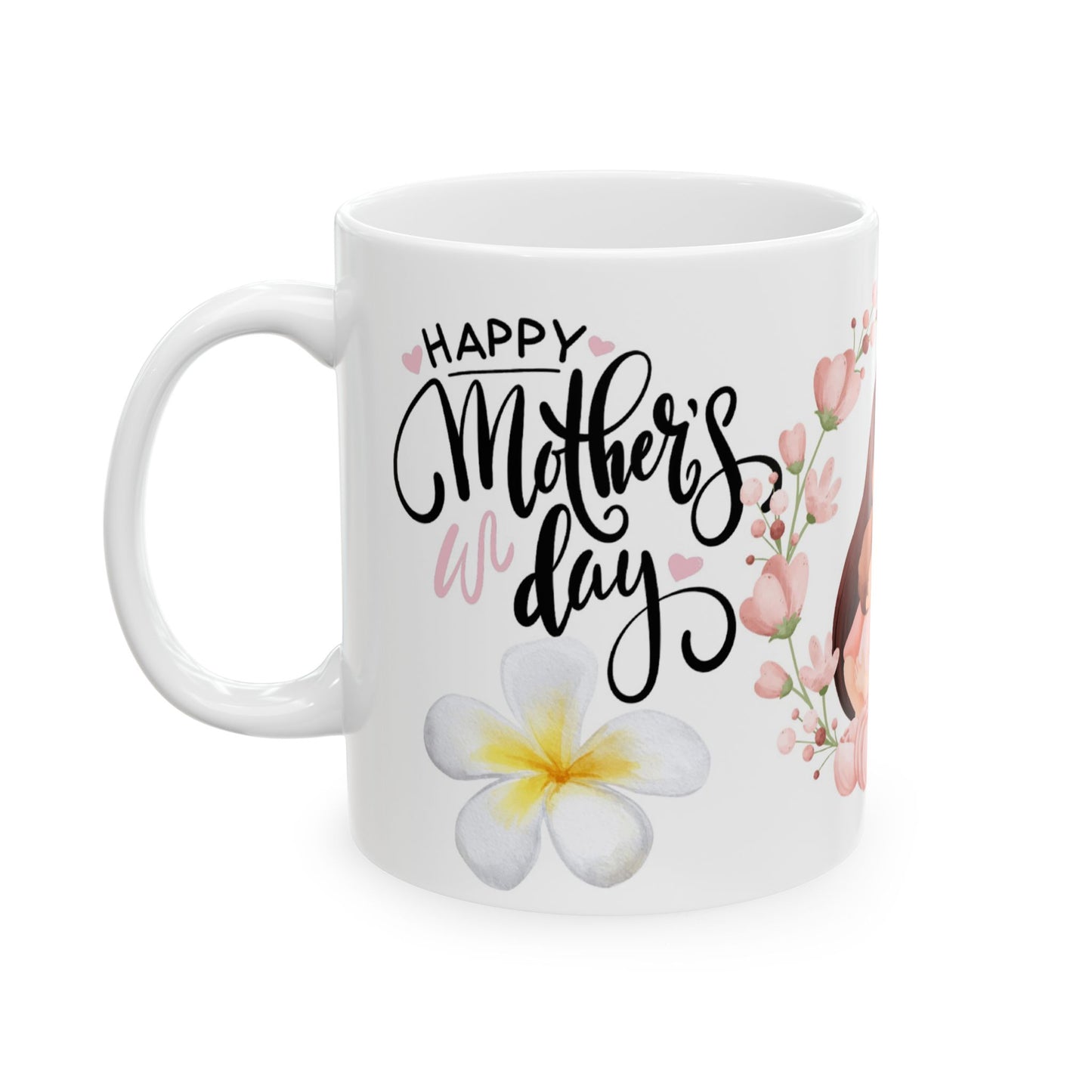 Mother's Day Floral Ceramic Mug | 11oz Sweet Mom Design