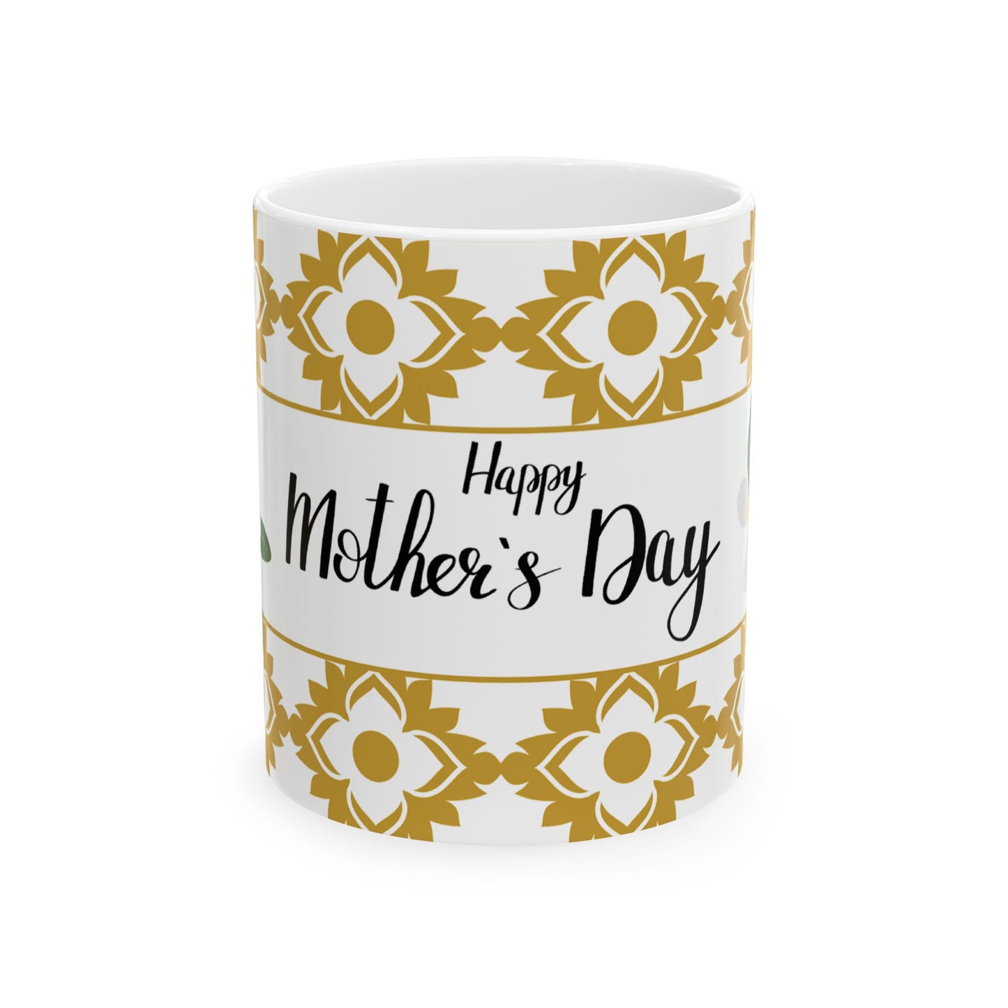 Happy Mother's Day Floral Ceramic Mug - Perfect Gift for Mom