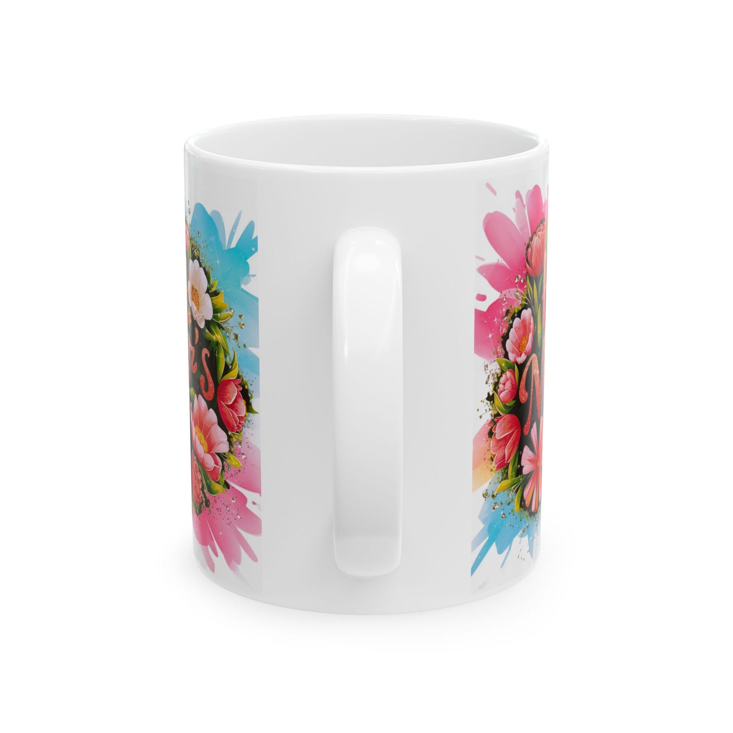 Happy Mother's Day Floral Ceramic Mug - Perfect Gift for Moms