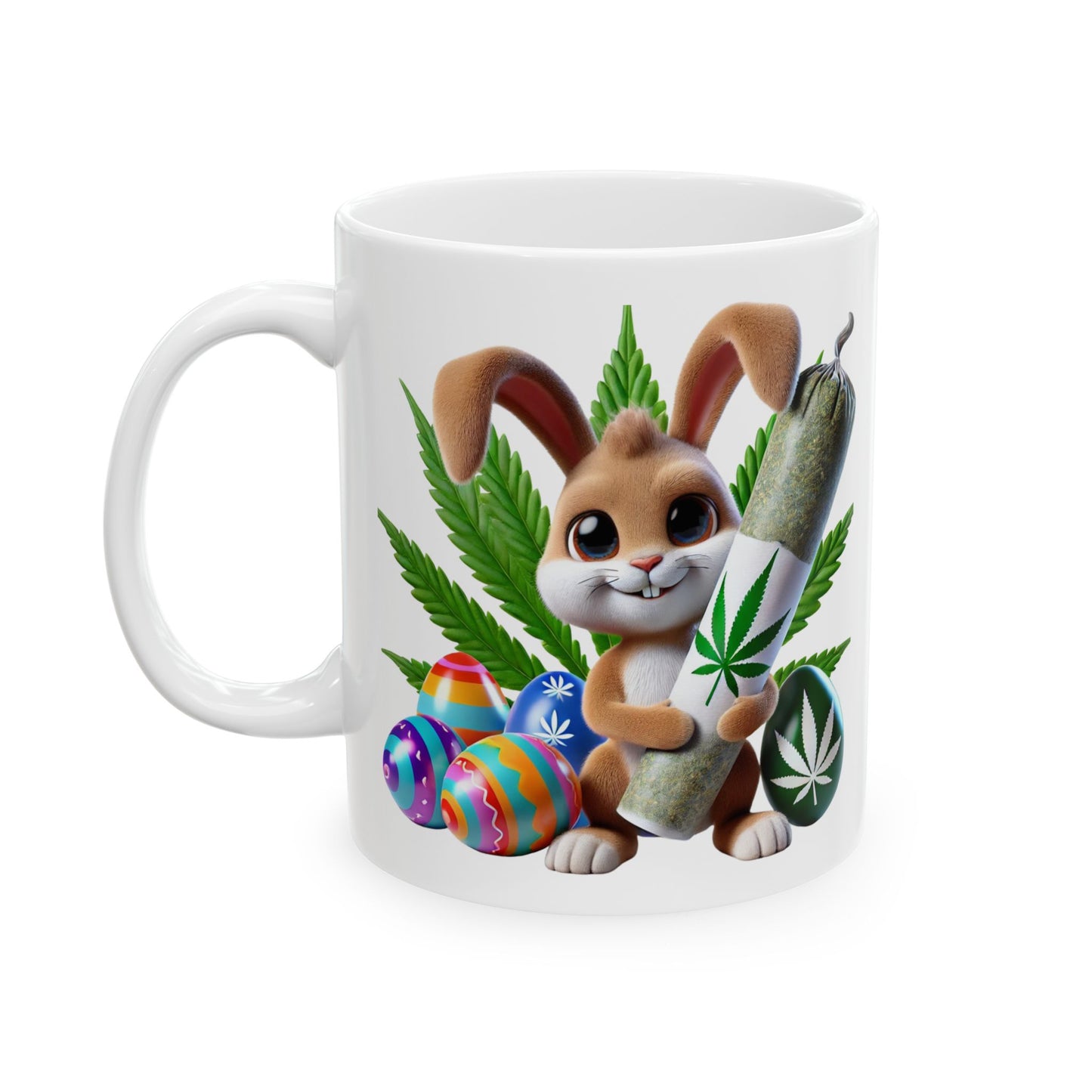 Colorful Cannabis-Inspired Ceramic Mug - Perfect for Stoners and Chill Vibes