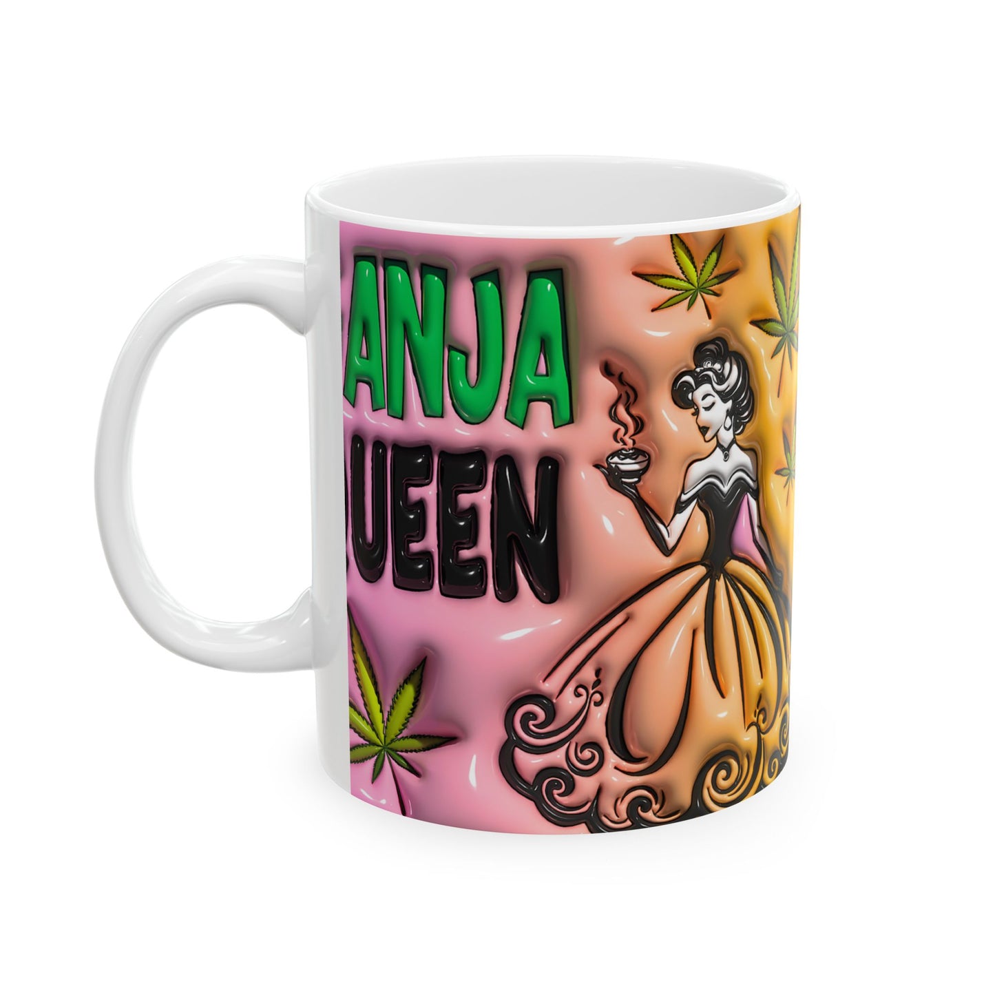 Ganja Queen Ceramic Mug Perfect for female Cannabis Lovers