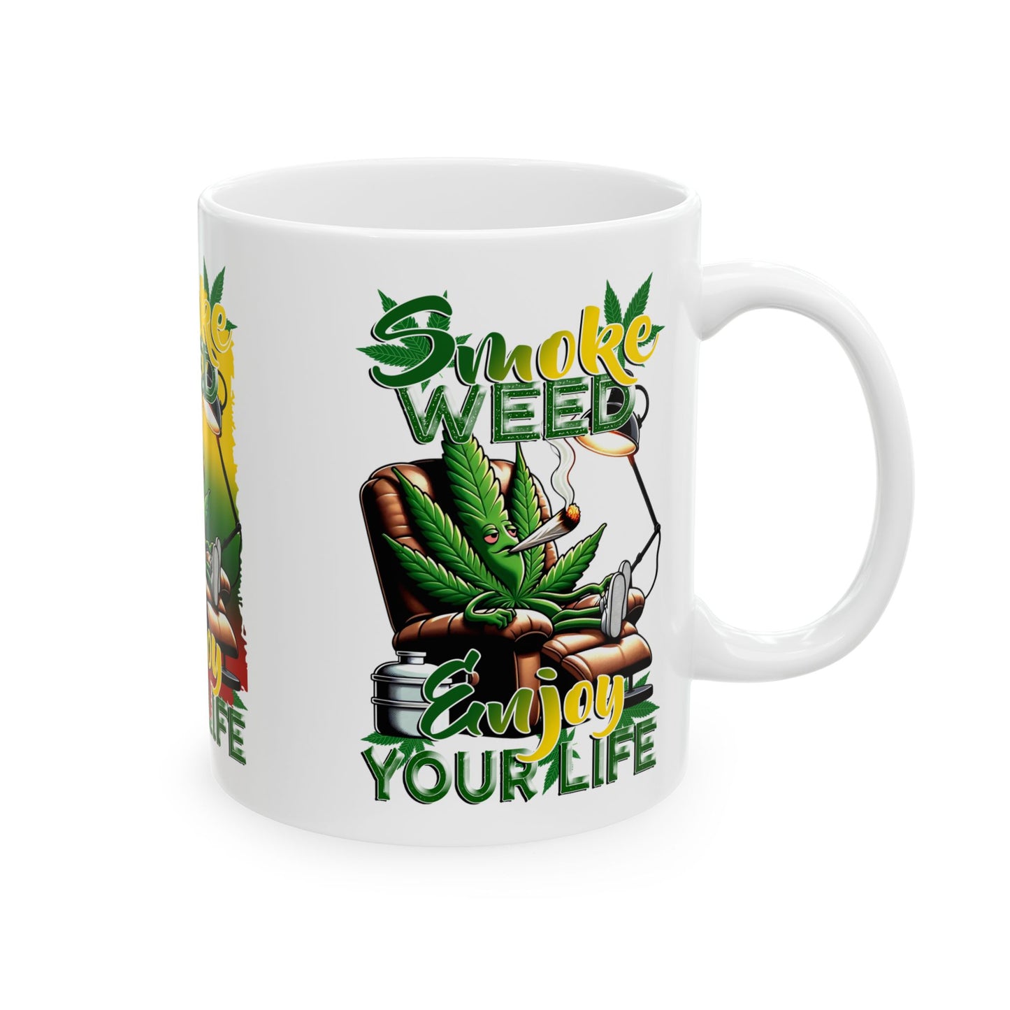 Smoke Weed Enjoy Your Life Ceramic Mug Fun Coffee Cup for Stoners