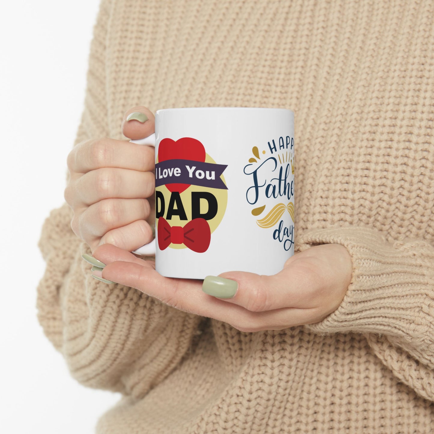 Father's Day Ceramic Mug - I Love You Dad - Perfect Gift for Dads