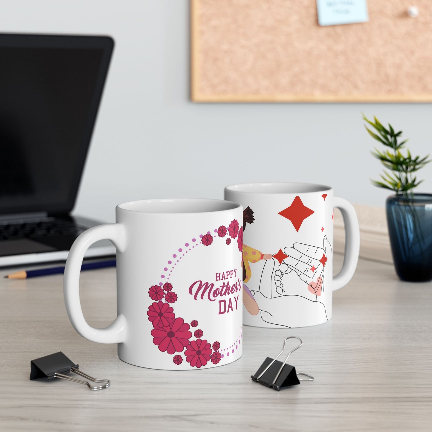 Mom and Daughter Coffee Mug - Happy Mother's Day 11oz