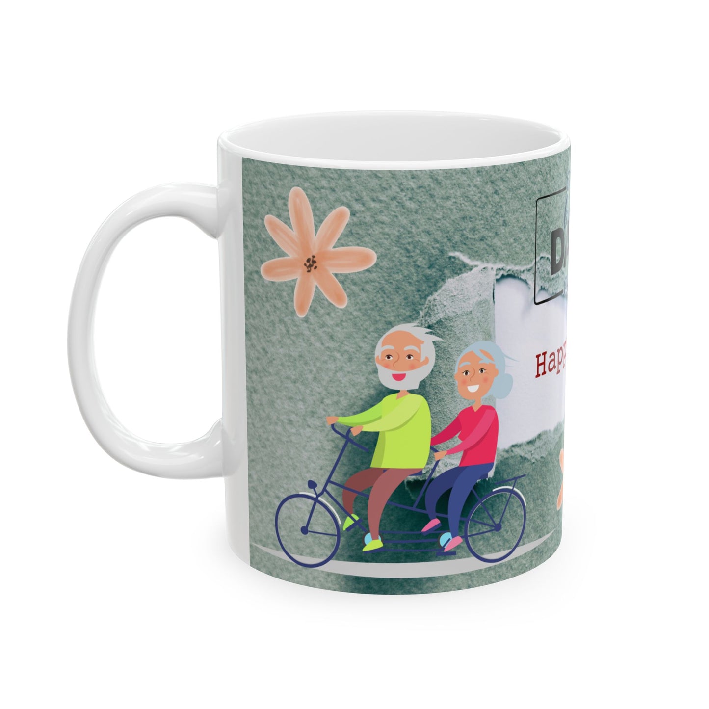 Personalized Father's Day Ceramic Mug - 'Love You Daddy' Design