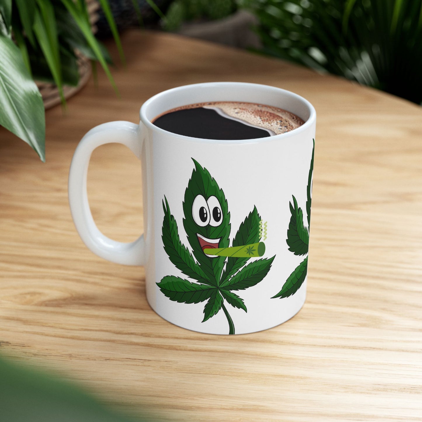 Funny Cannabis Leaf Mug - 11oz Perfect for Stoners & Gifting