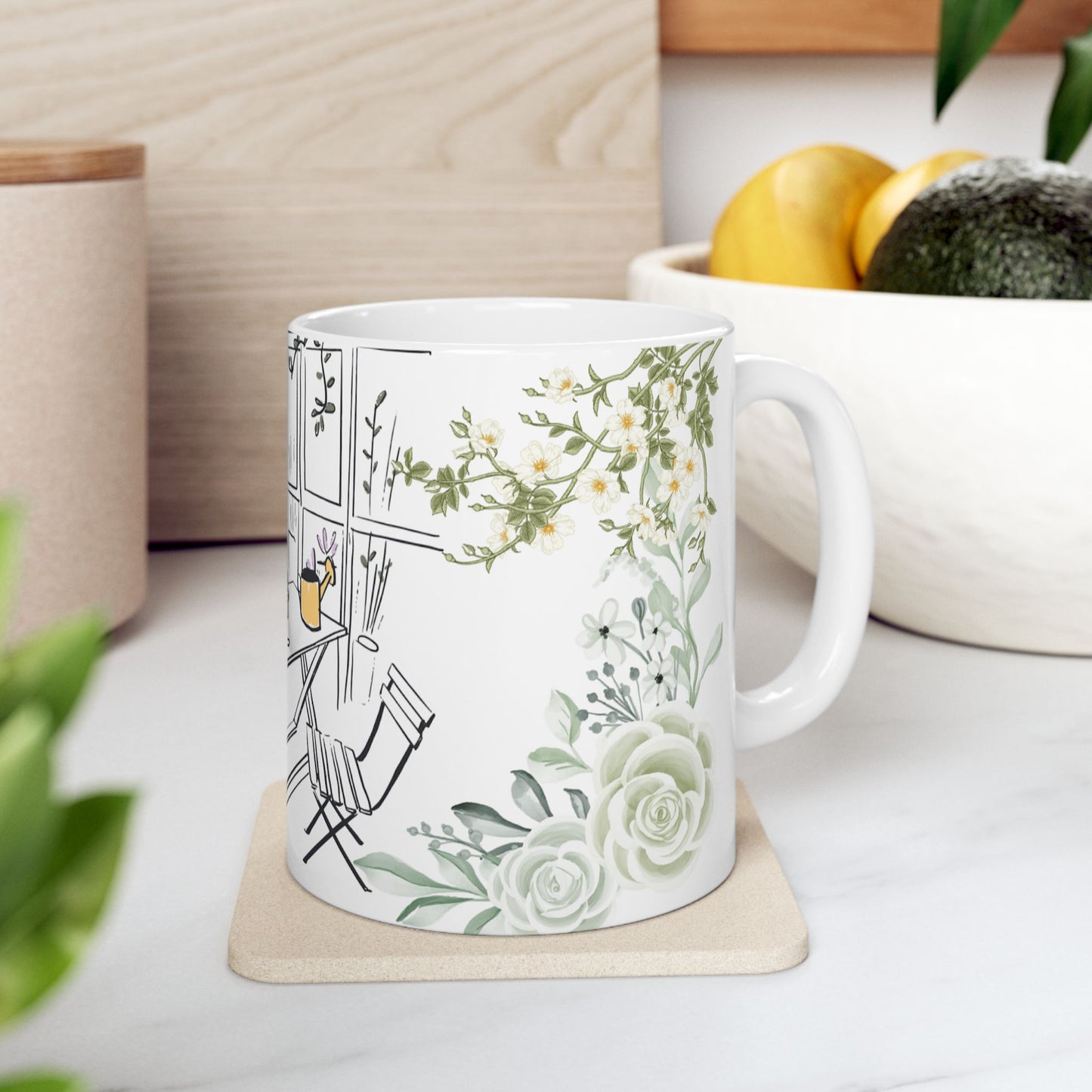 Floral Friendship Ceramic Mug - Perfect Gift for Tea & Coffee Lovers